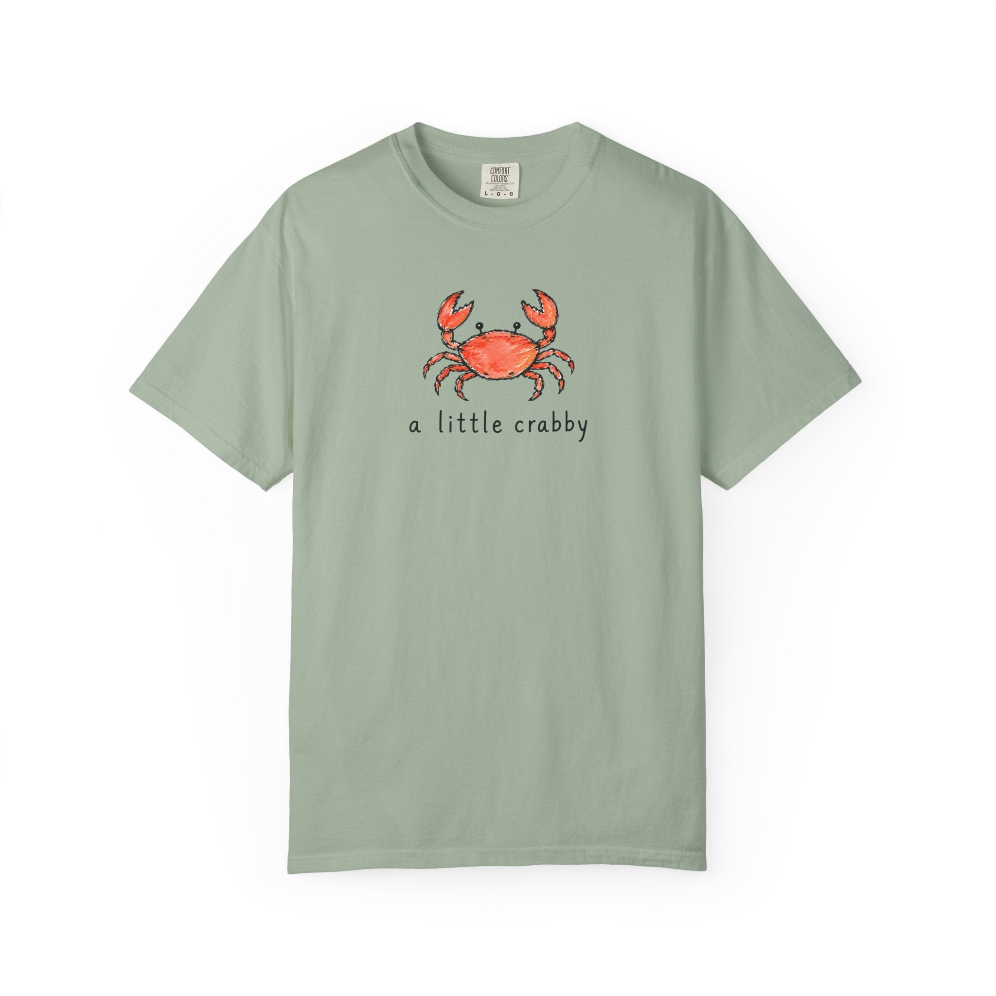 A Little Crabby Tee — Coastal Watercolor Crab T-Shirt