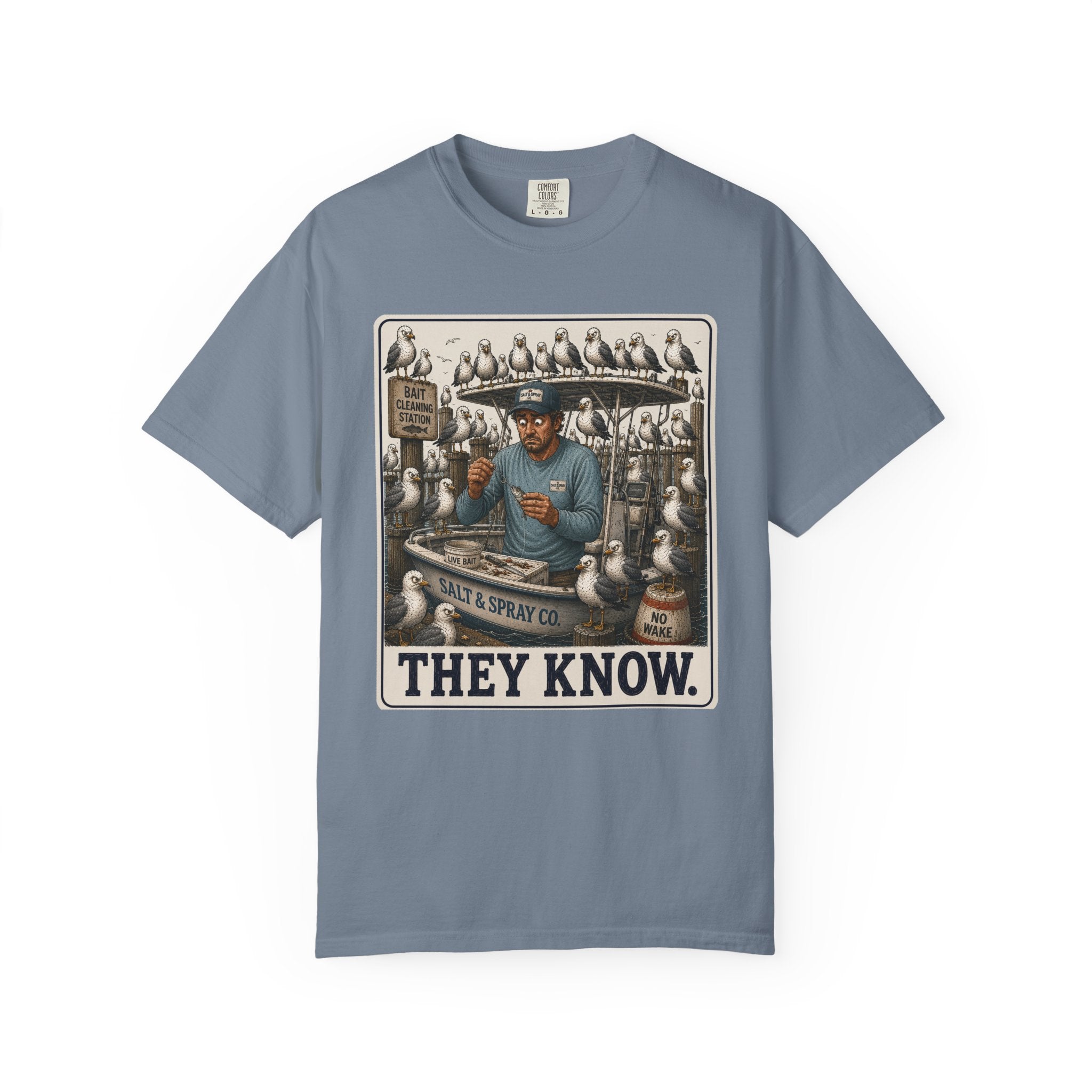 They Know Tee — Funny Seagull Surveillance T-Shirt