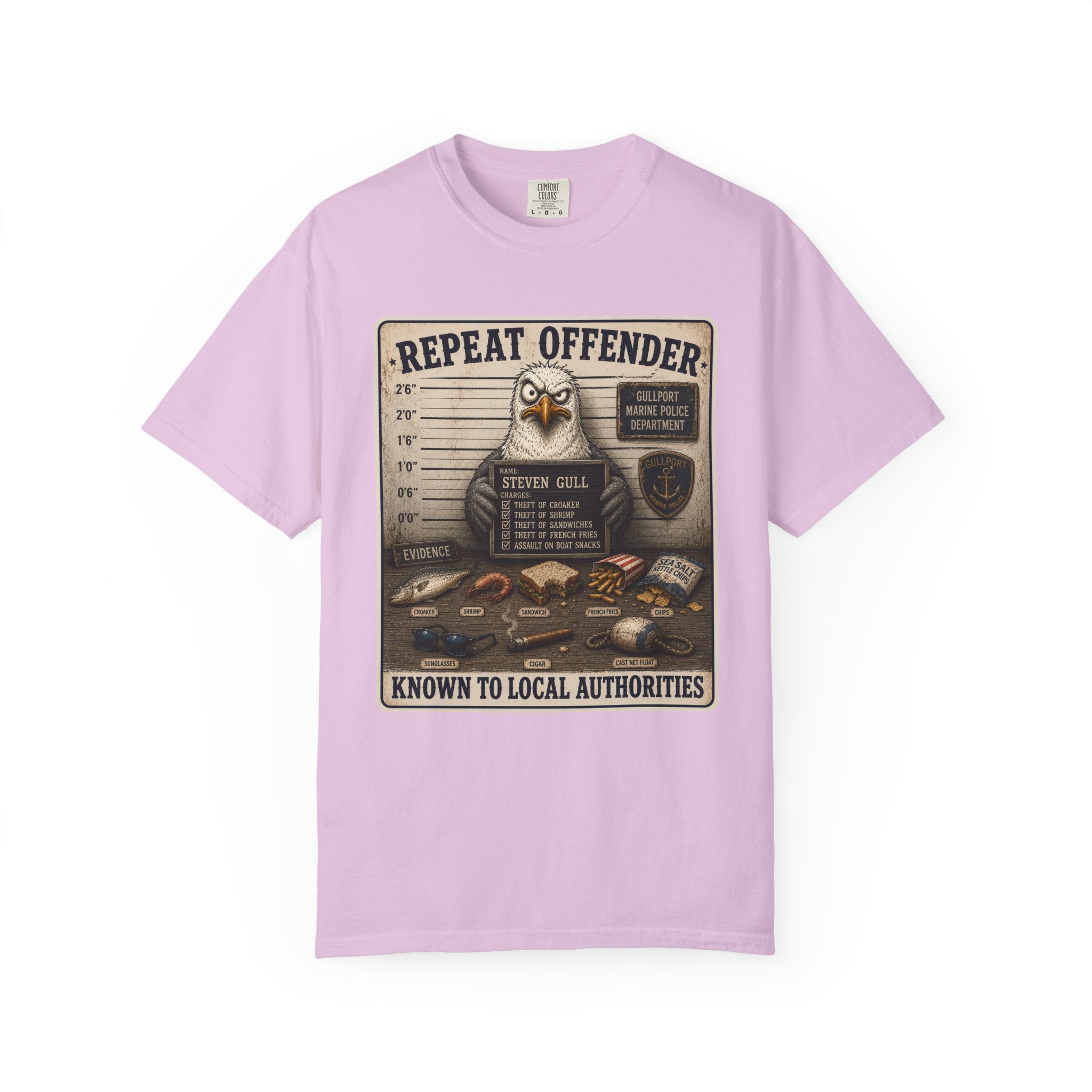 Repeat Offender Tee — Steven Gull Mugshot T-Shirt