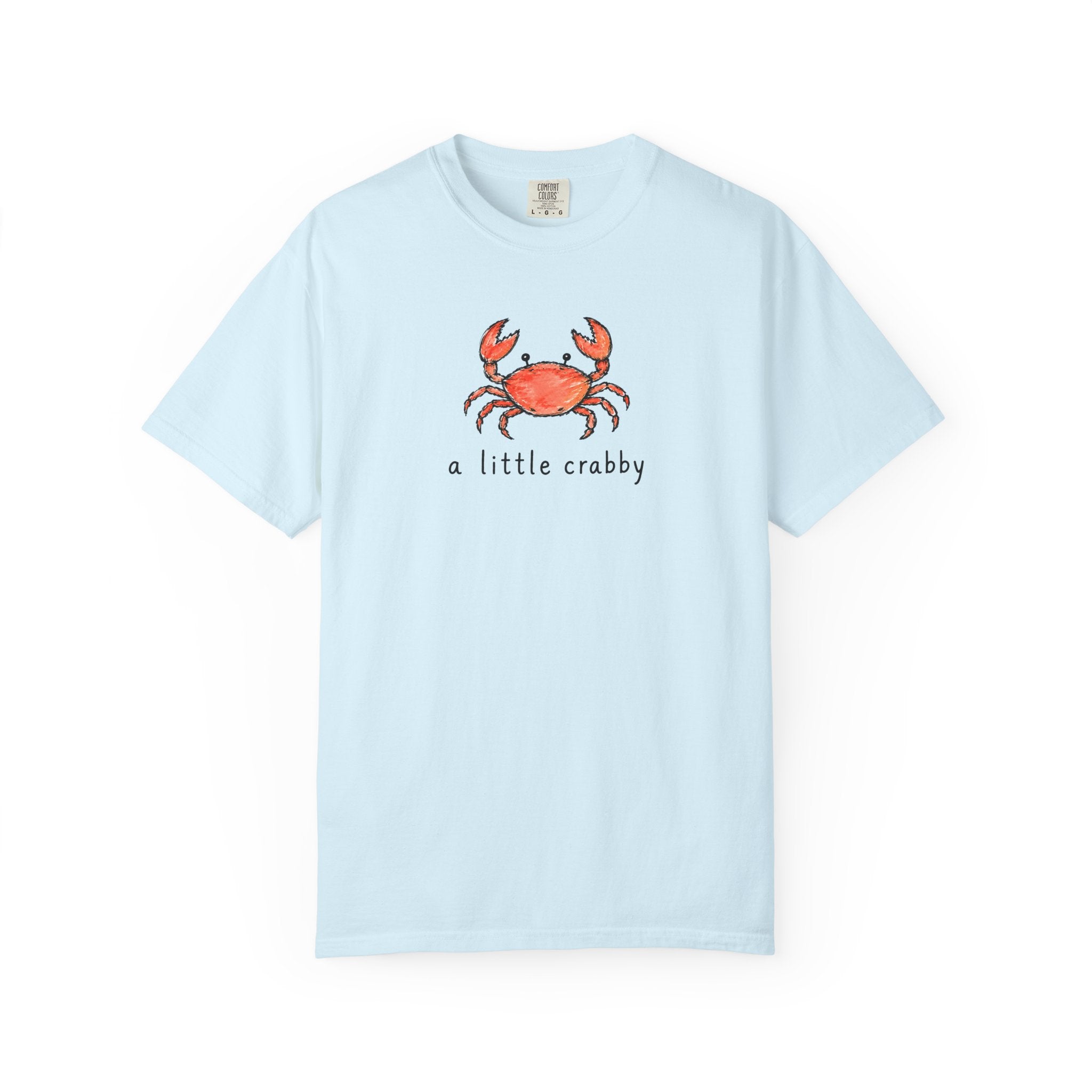 A Little Crabby Tee — Coastal Watercolor Crab T-Shirt