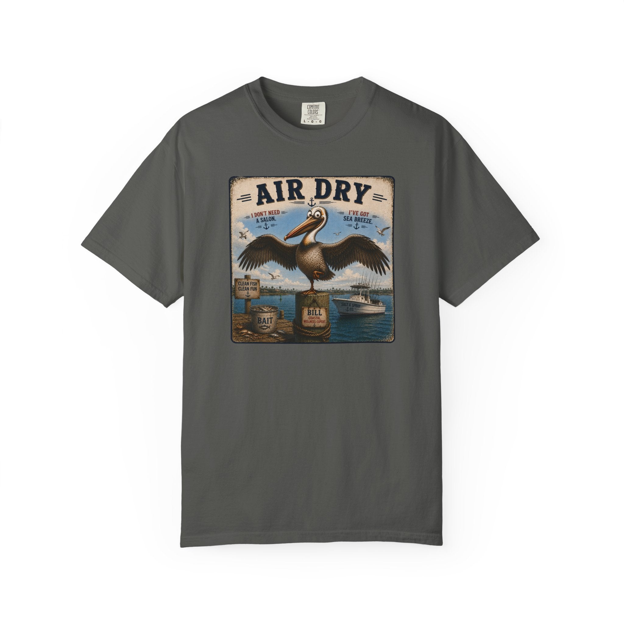 Air Dry Tee — Funny Pelican Beach Humor T-Shirt