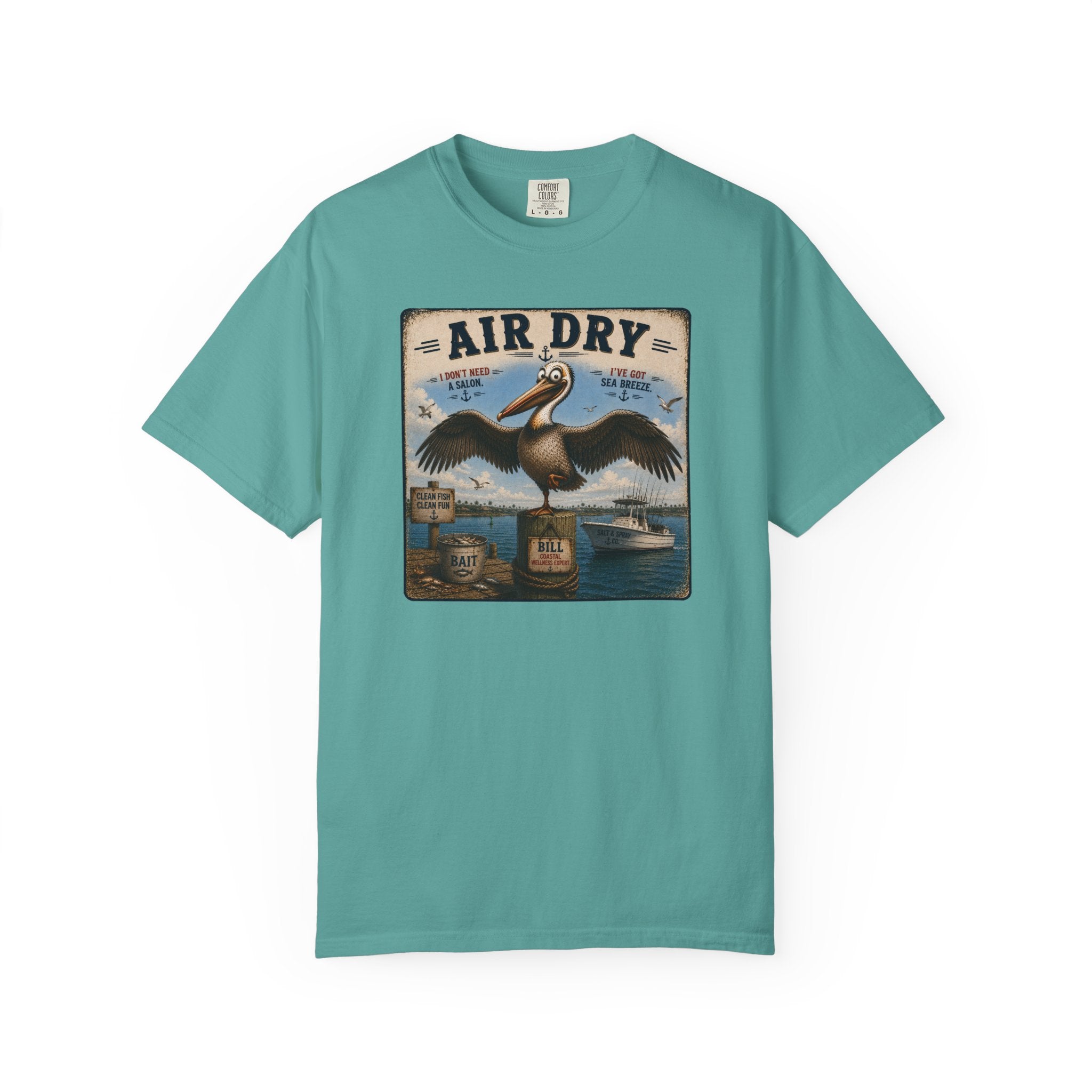 Air Dry Tee — Funny Pelican Beach Humor T-Shirt