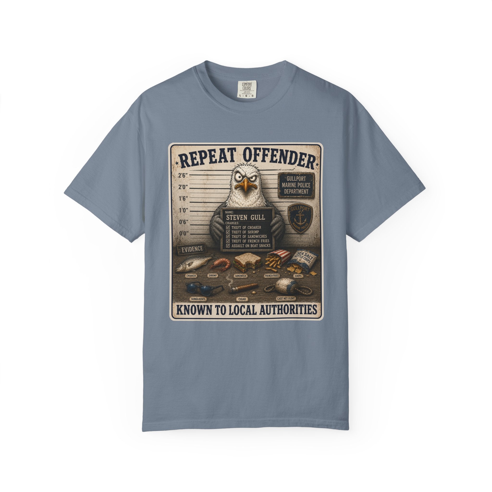 Repeat Offender Tee — Steven Gull Mugshot T-Shirt