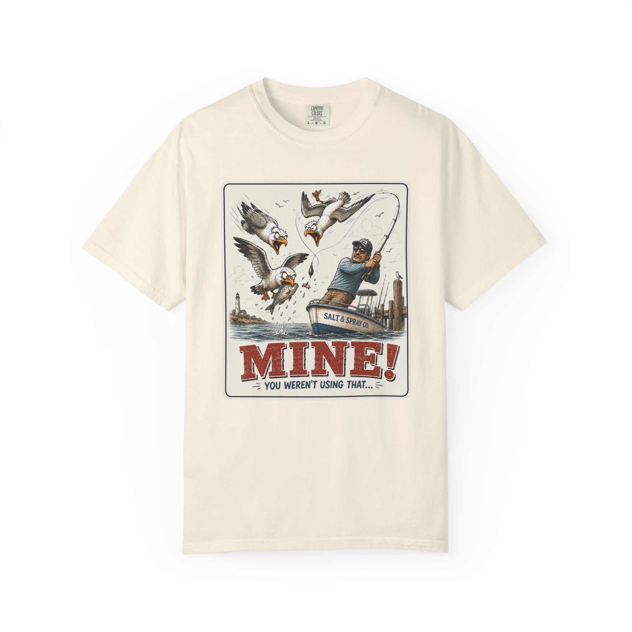 MINE Tee — Funny Seagull Stealing Fish T-Shirt