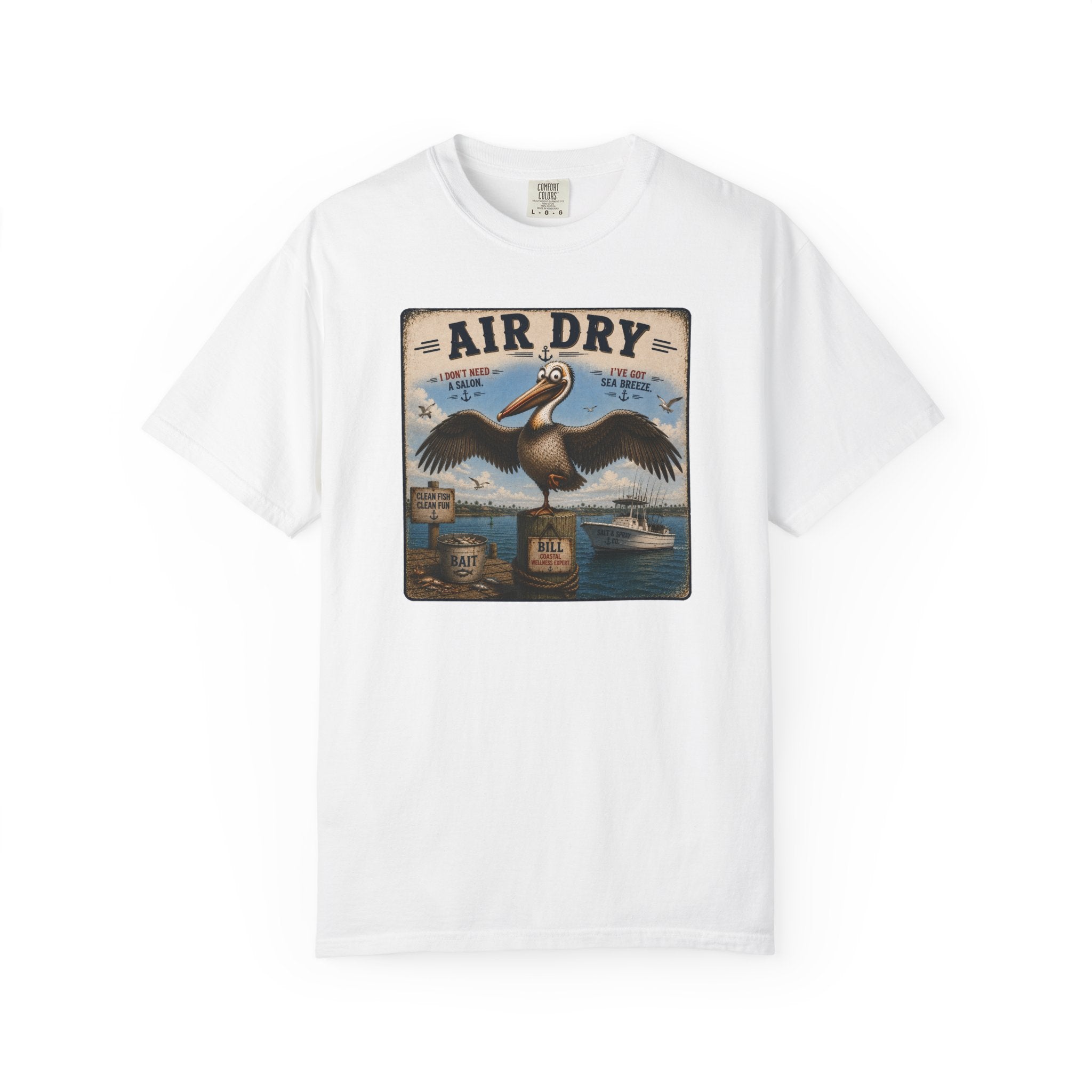 Air Dry Tee — Funny Pelican Beach Humor T-Shirt