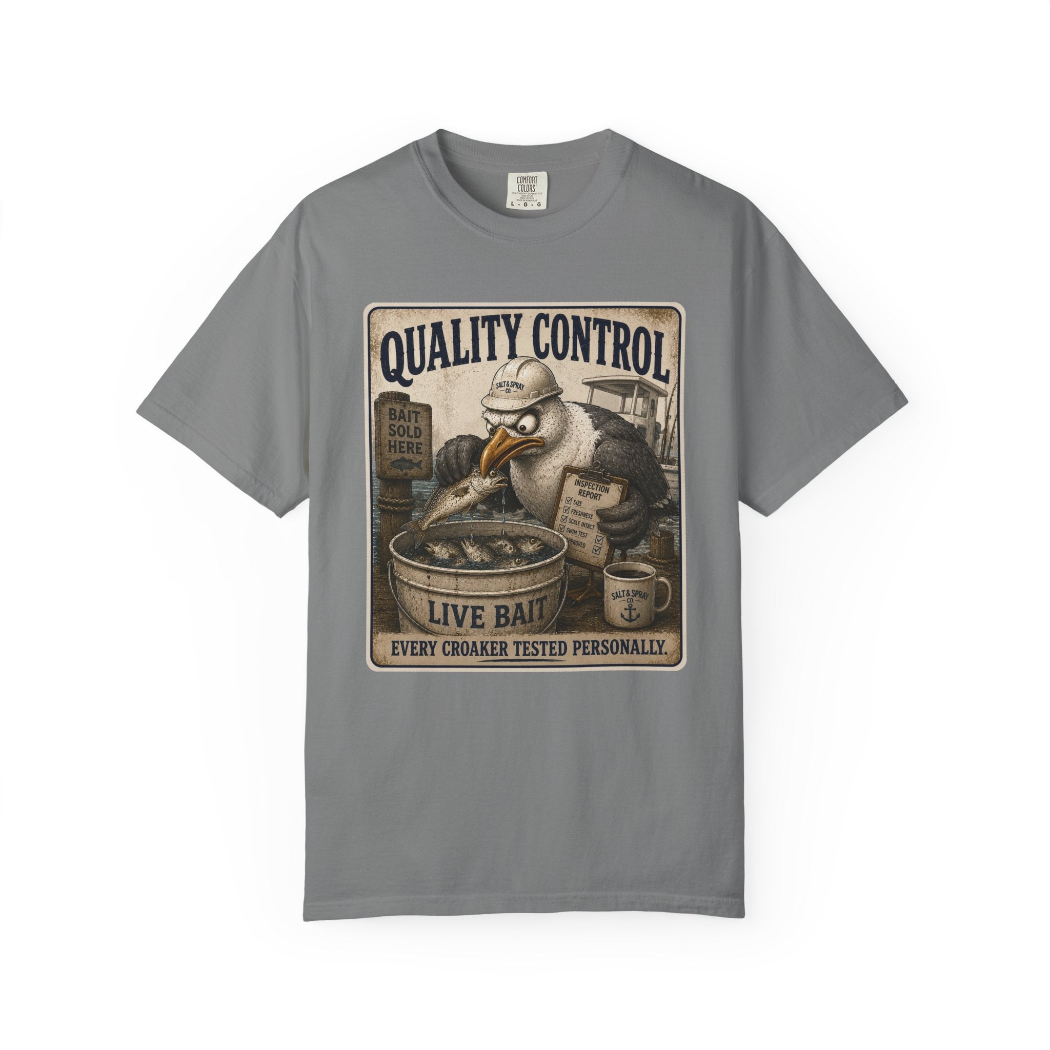 Quality Control Tee — Funny Seagull Live Bait T-Shirt