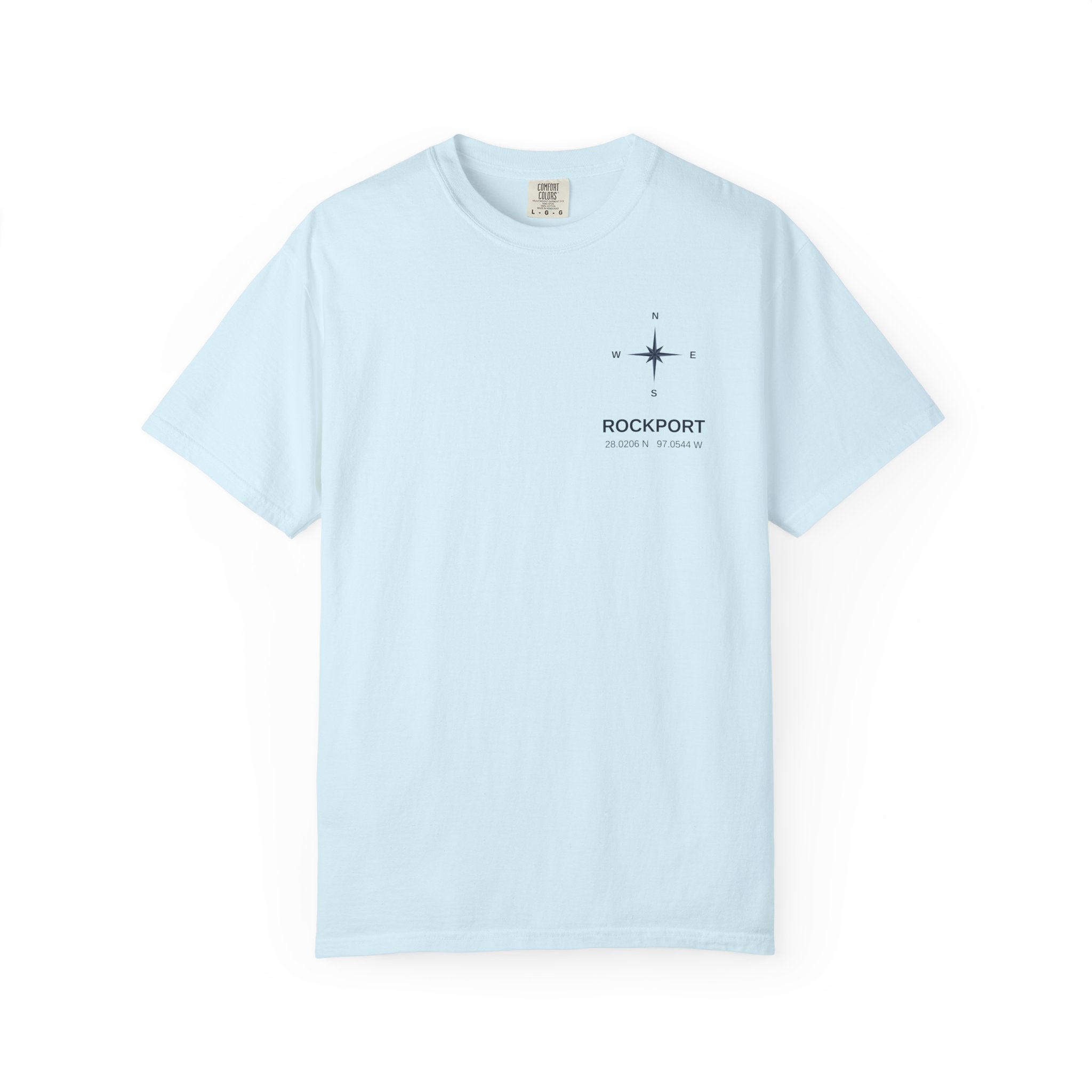 Rockport Coordinates Tee — Coastal GPS Location T-Shirt
