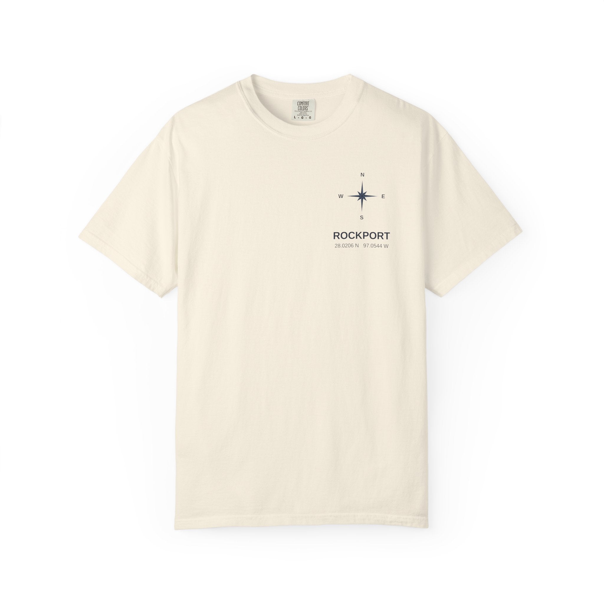 Rockport Coordinates Tee — Coastal GPS Location T-Shirt