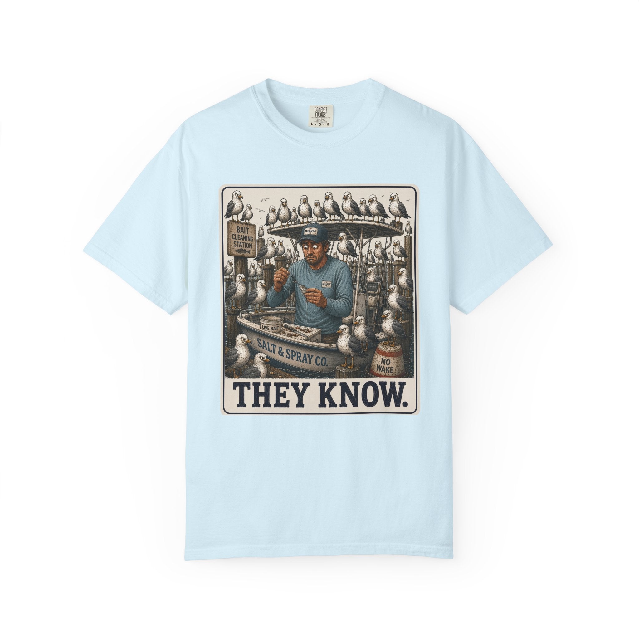 They Know Tee — Funny Seagull Surveillance T-Shirt