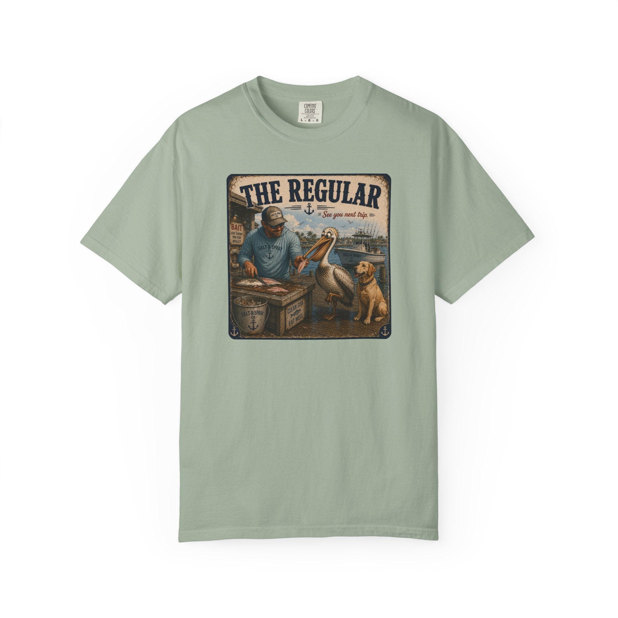 The Regular Tee — Funny Pelican & Dog Fishing T-Shirt