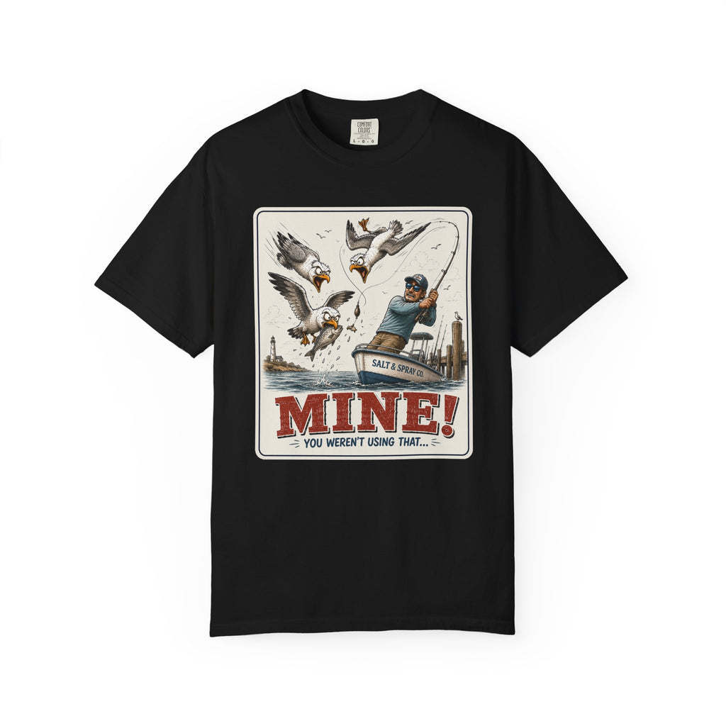 MINE Tee — Funny Seagull Stealing Fish T-Shirt