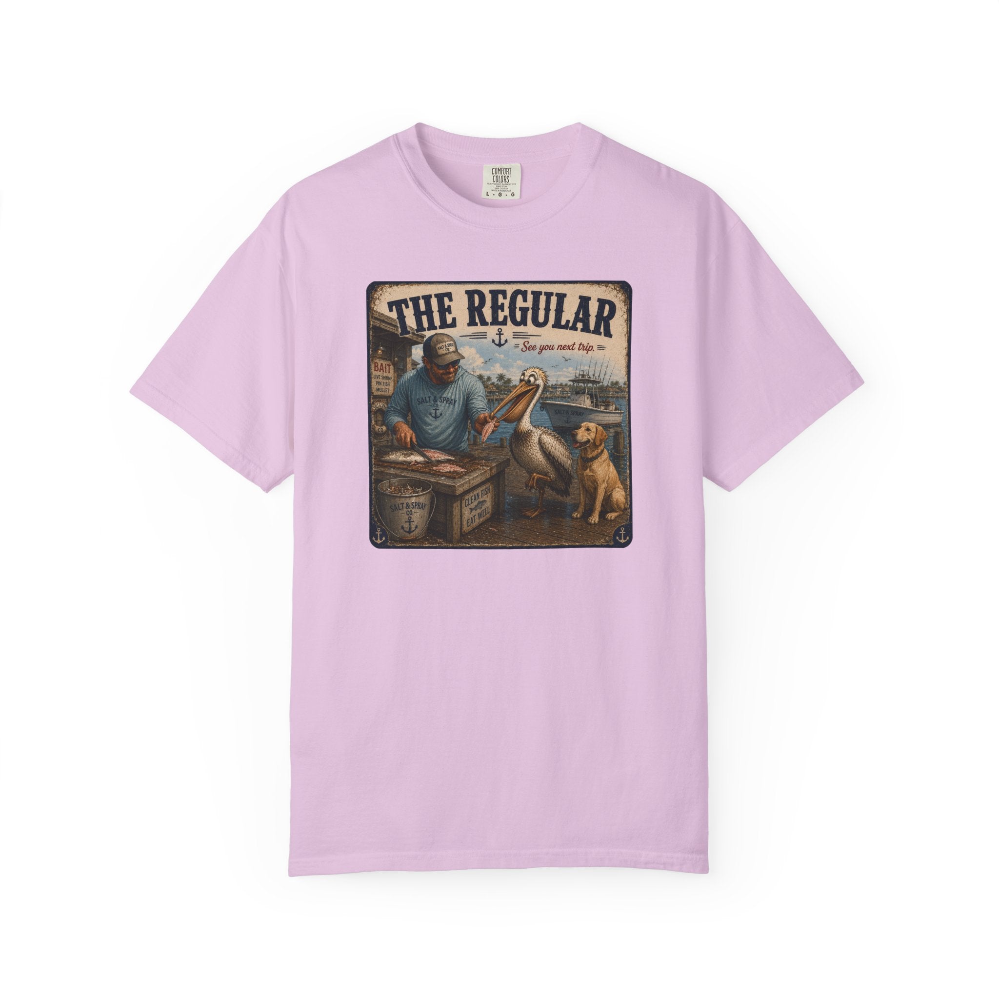 The Regular Tee — Funny Pelican & Dog Fishing T-Shirt