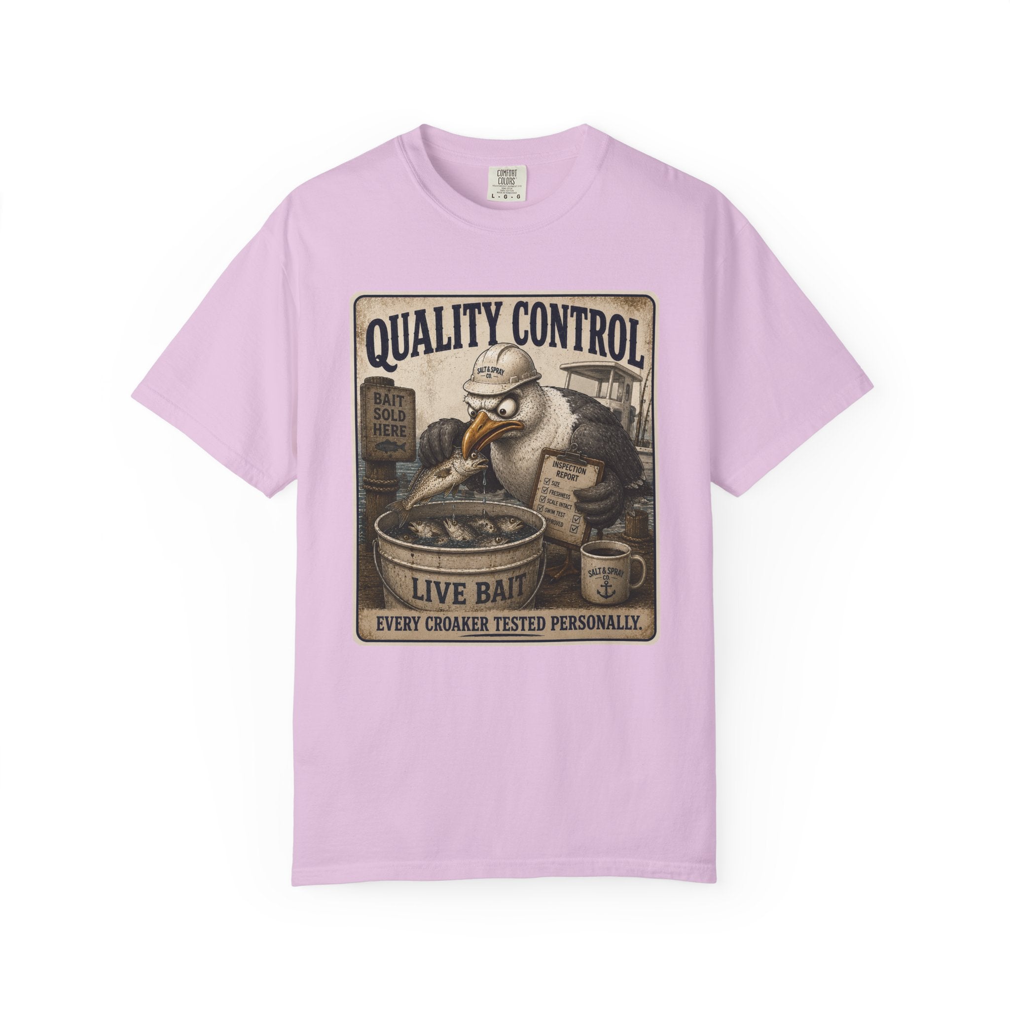 Quality Control Tee — Funny Seagull Live Bait T-Shirt