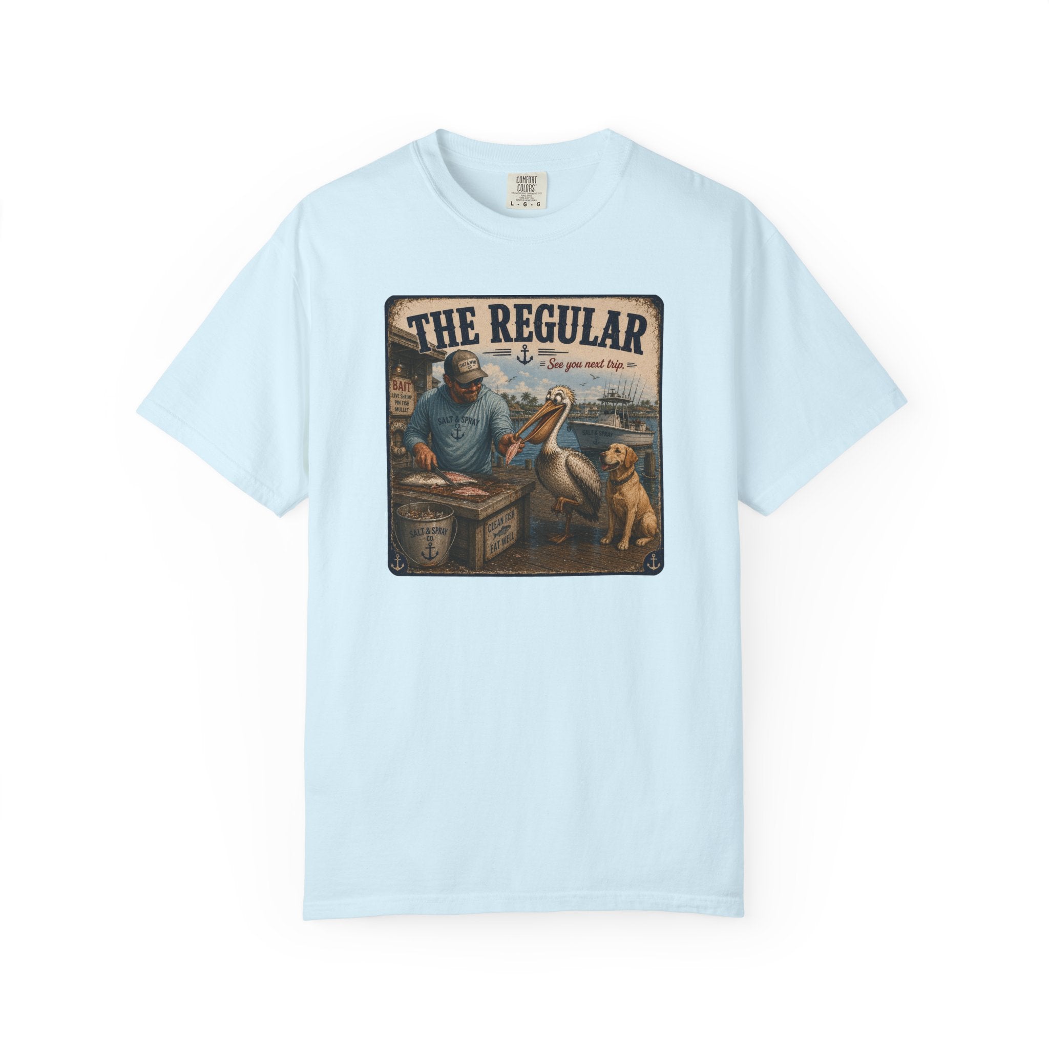 The Regular Tee — Funny Pelican & Dog Fishing T-Shirt
