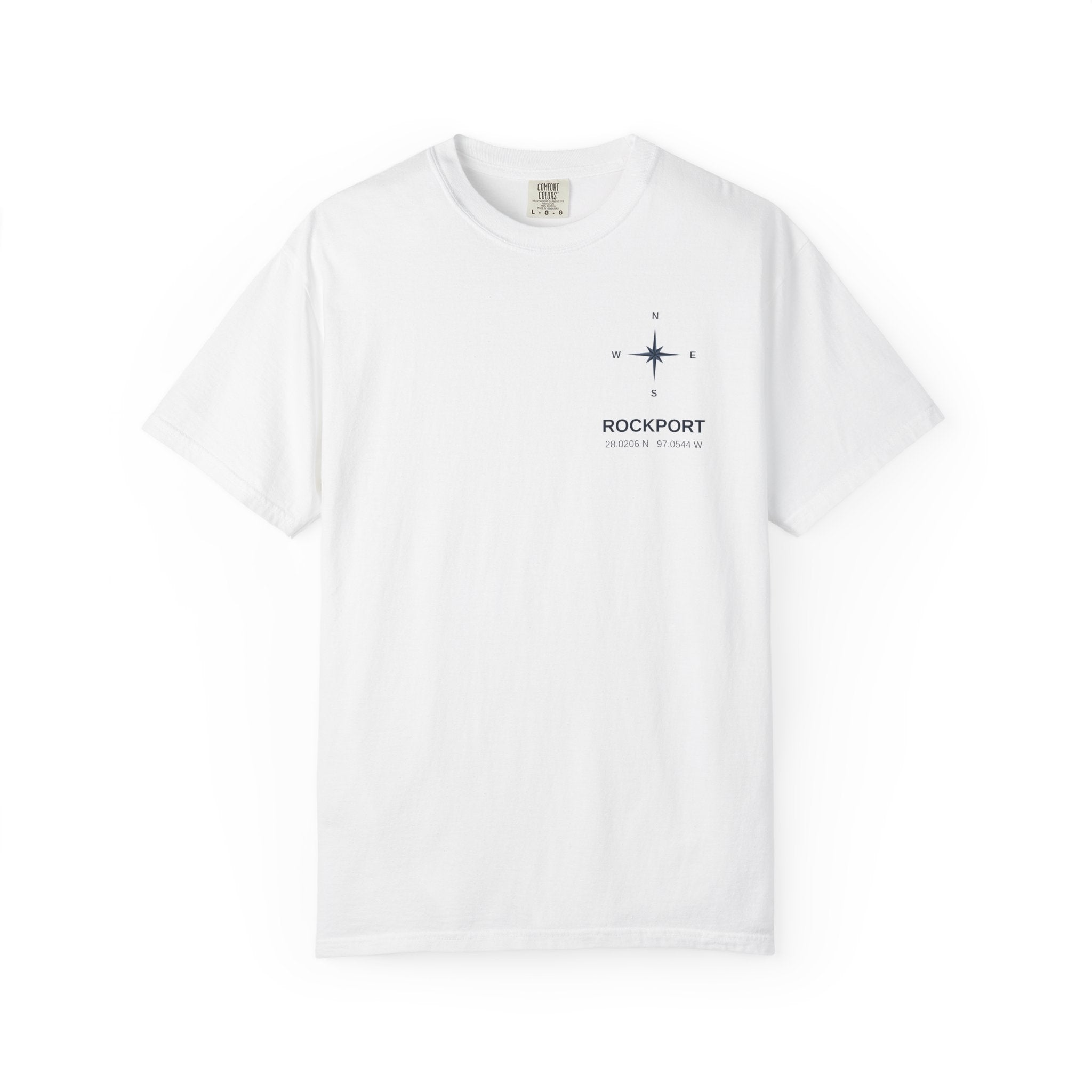 Rockport Coordinates Tee — Coastal GPS Location T-Shirt
