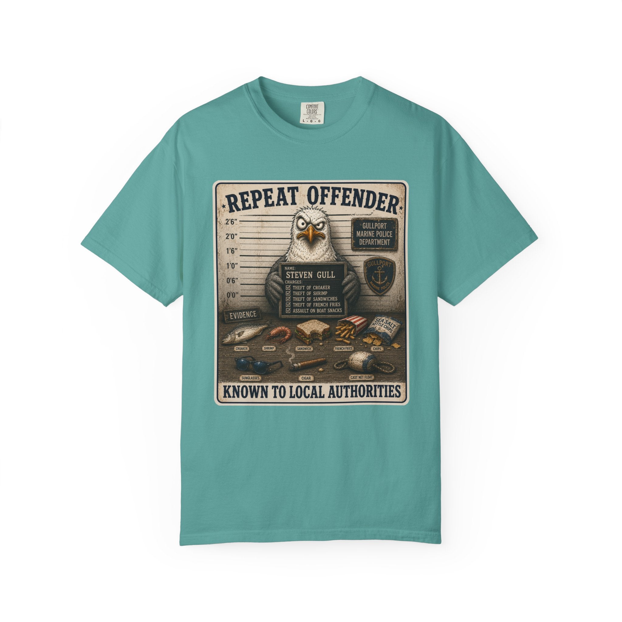 Repeat Offender Tee — Steven Gull Mugshot T-Shirt