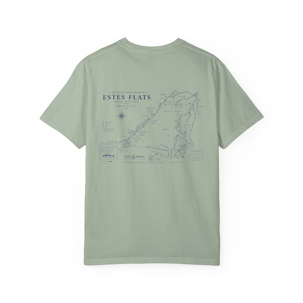 Estes Flats Nautical Chart Tee — Follow the Grass Line
