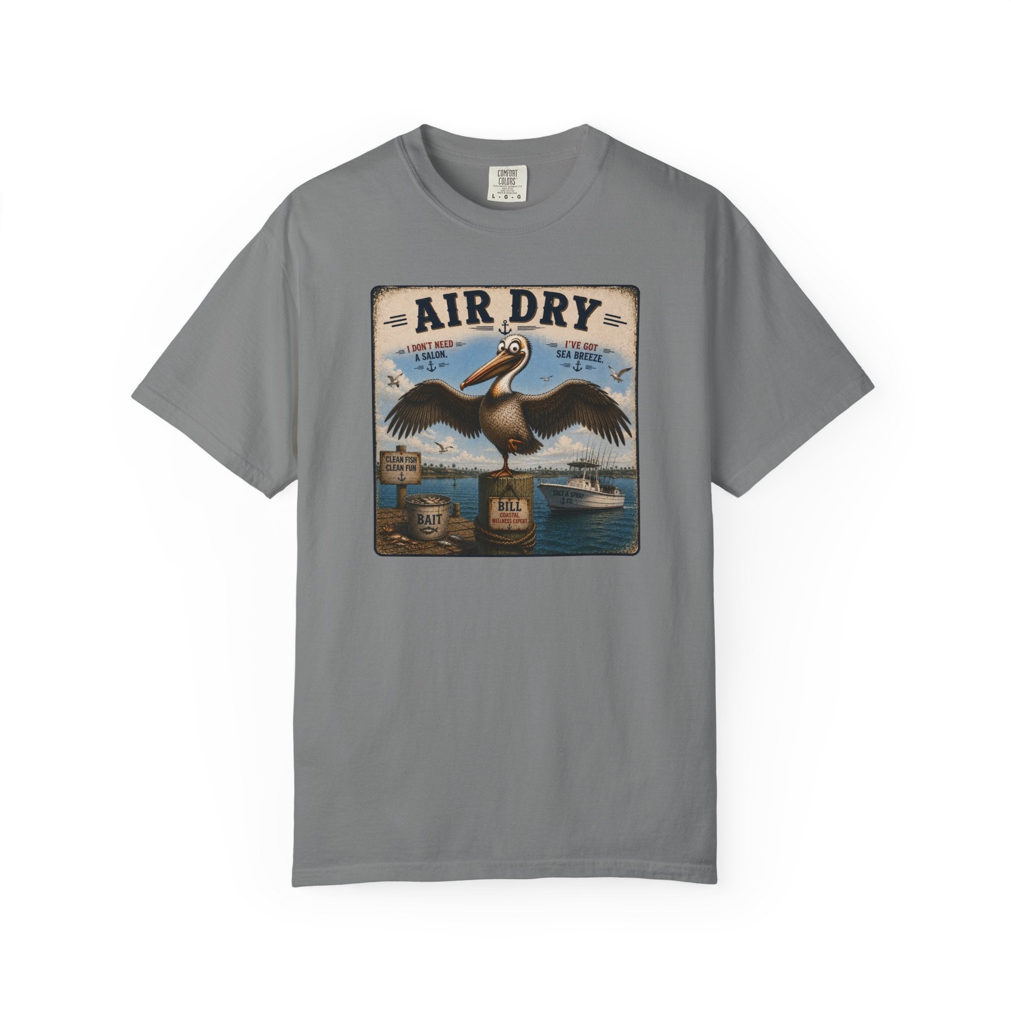 Air Dry Tee — Funny Pelican Beach Humor T-Shirt
