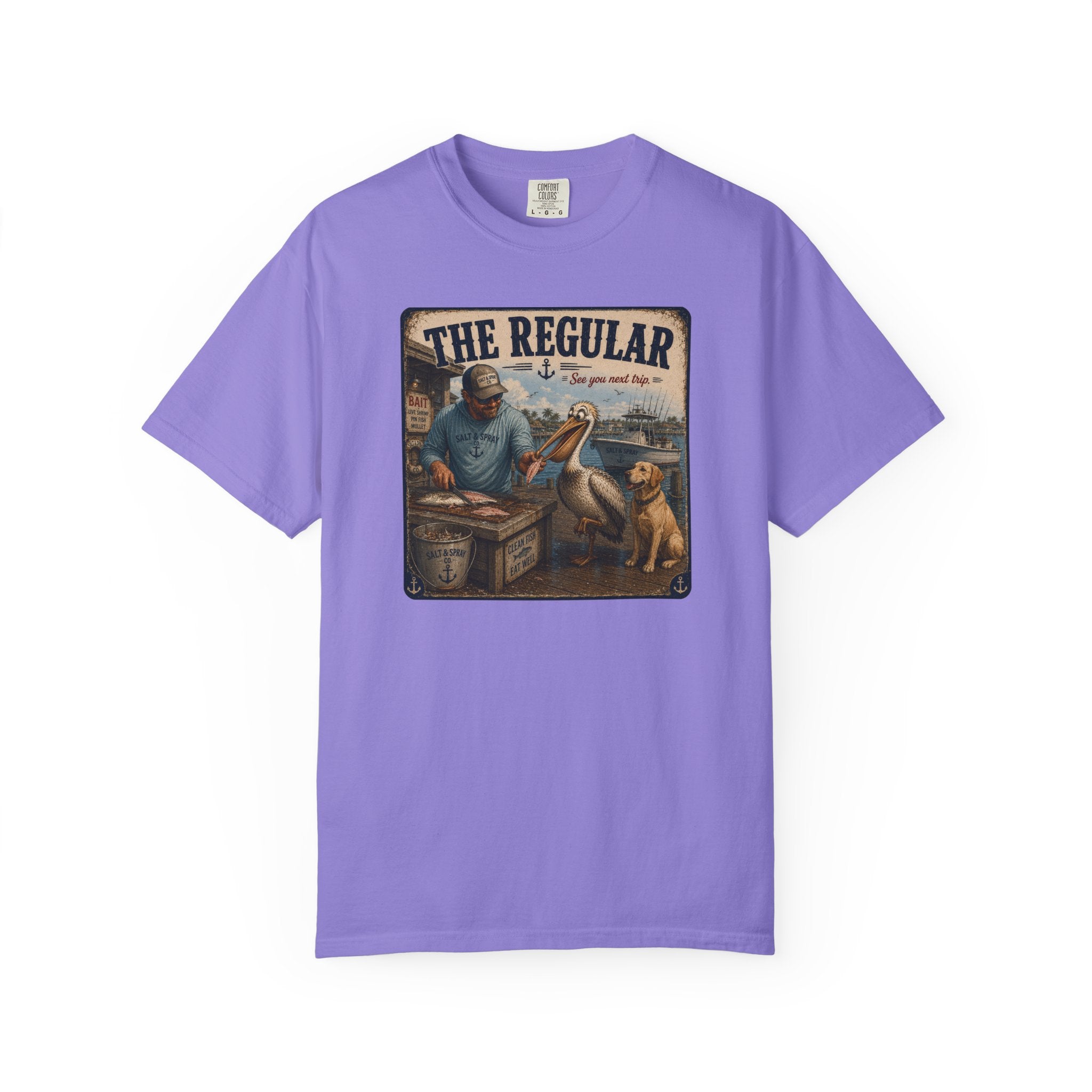 The Regular Tee — Funny Pelican & Dog Fishing T-Shirt