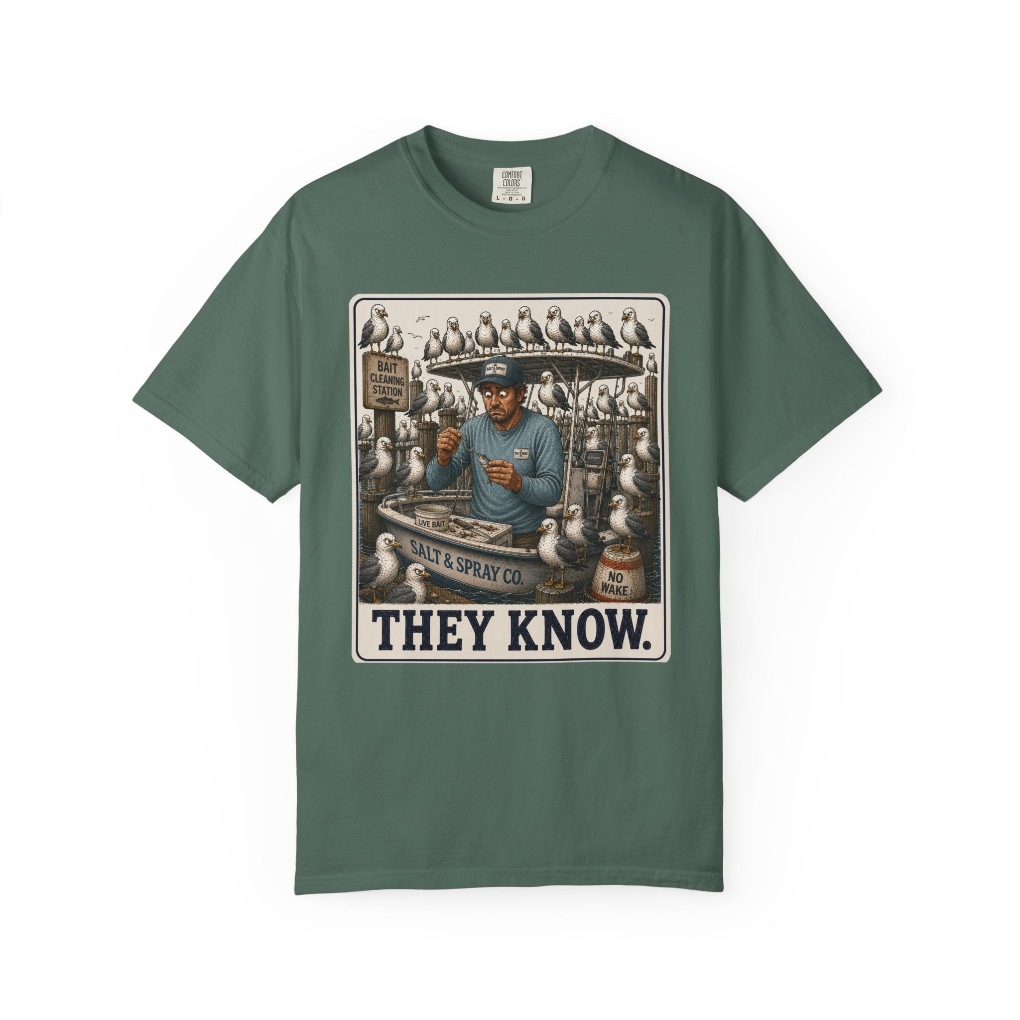 They Know Tee — Funny Seagull Surveillance T-Shirt