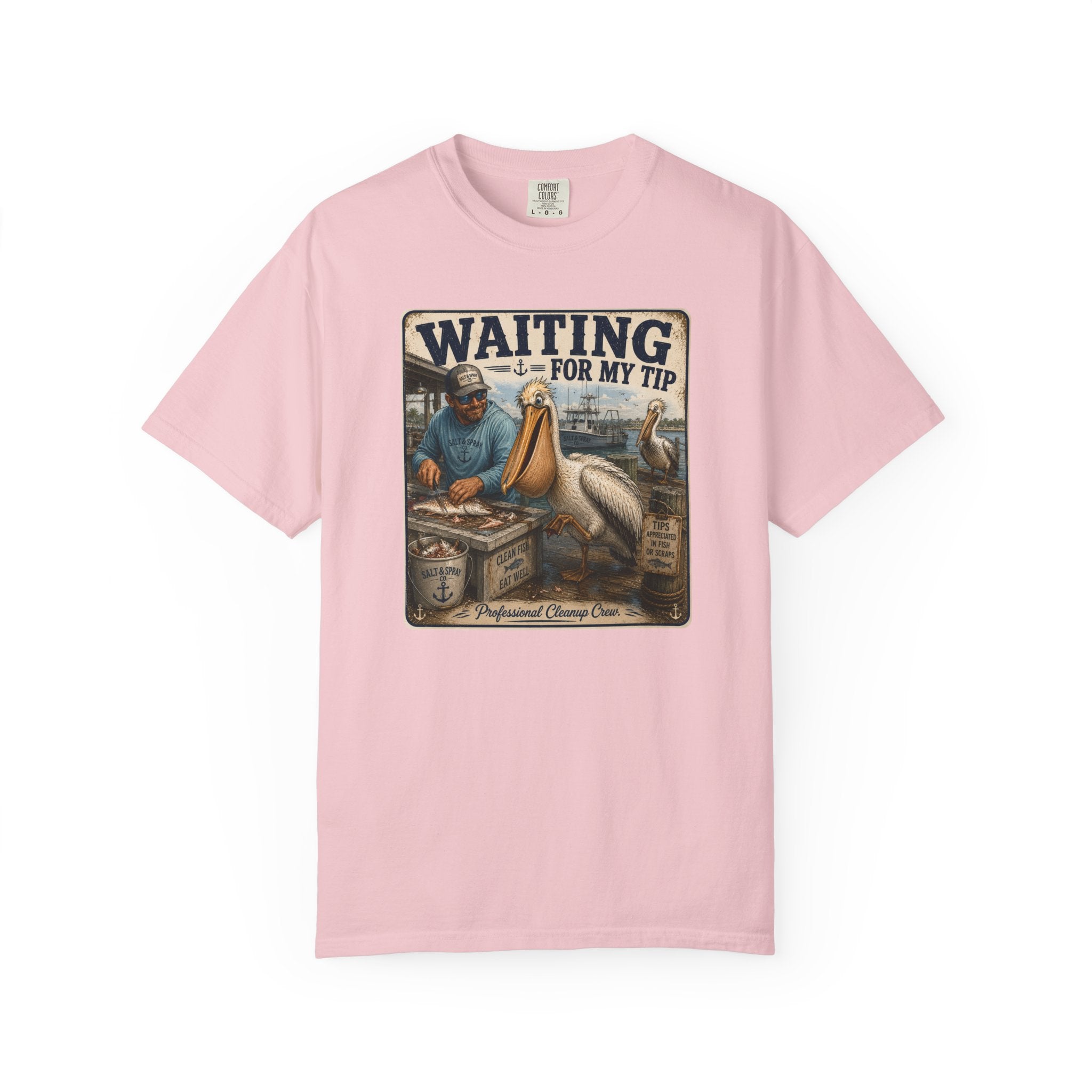 Waiting for My Tip Tee — Funny Pelican Fishing T-Shirt