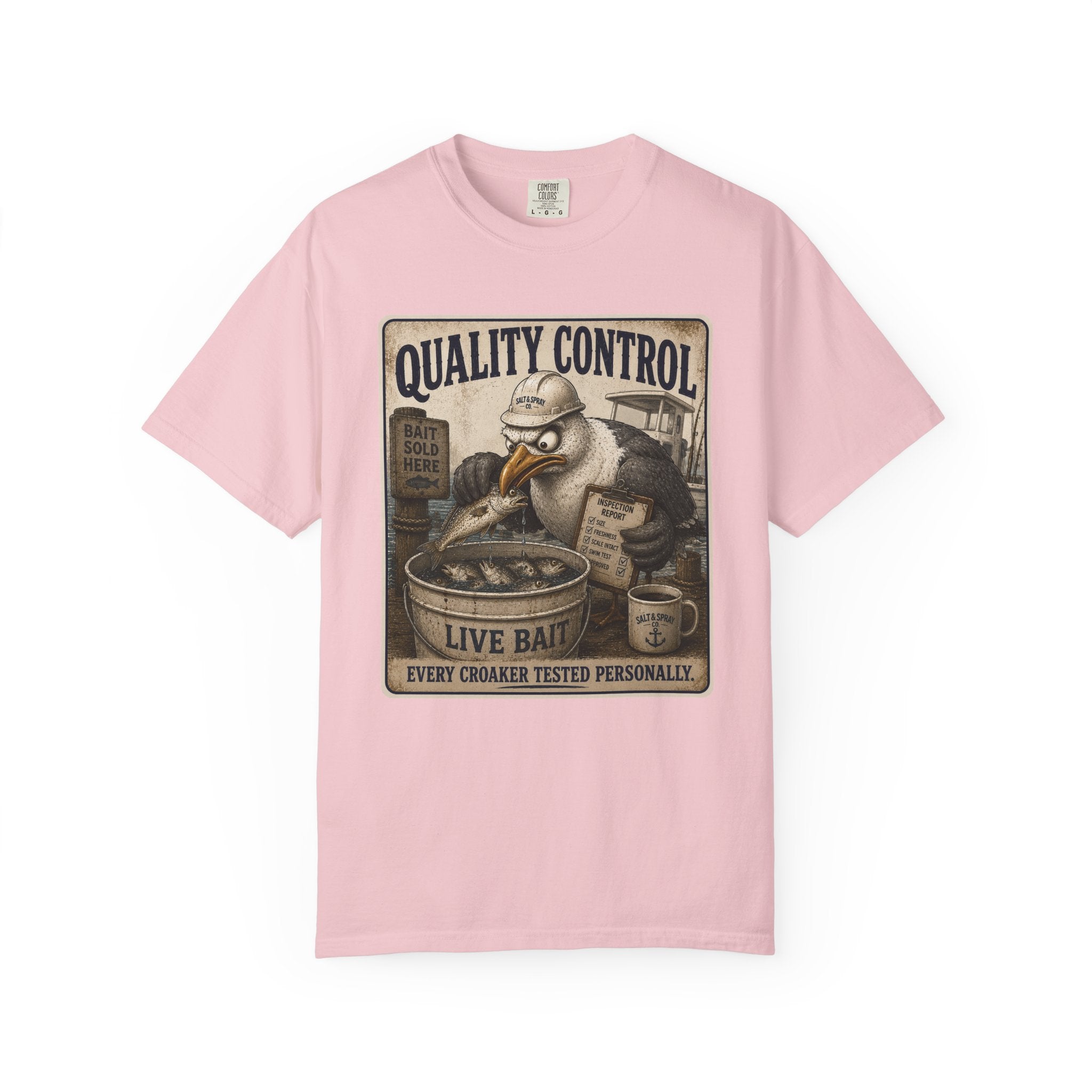 Quality Control Tee — Funny Seagull Live Bait T-Shirt