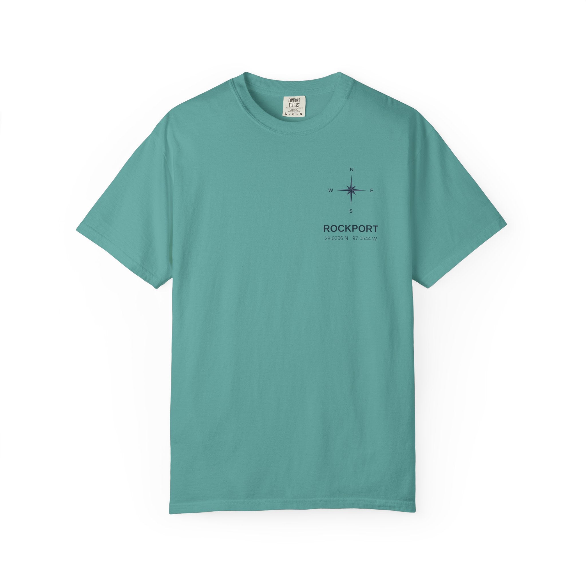Rockport Coordinates Tee — Coastal GPS Location T-Shirt