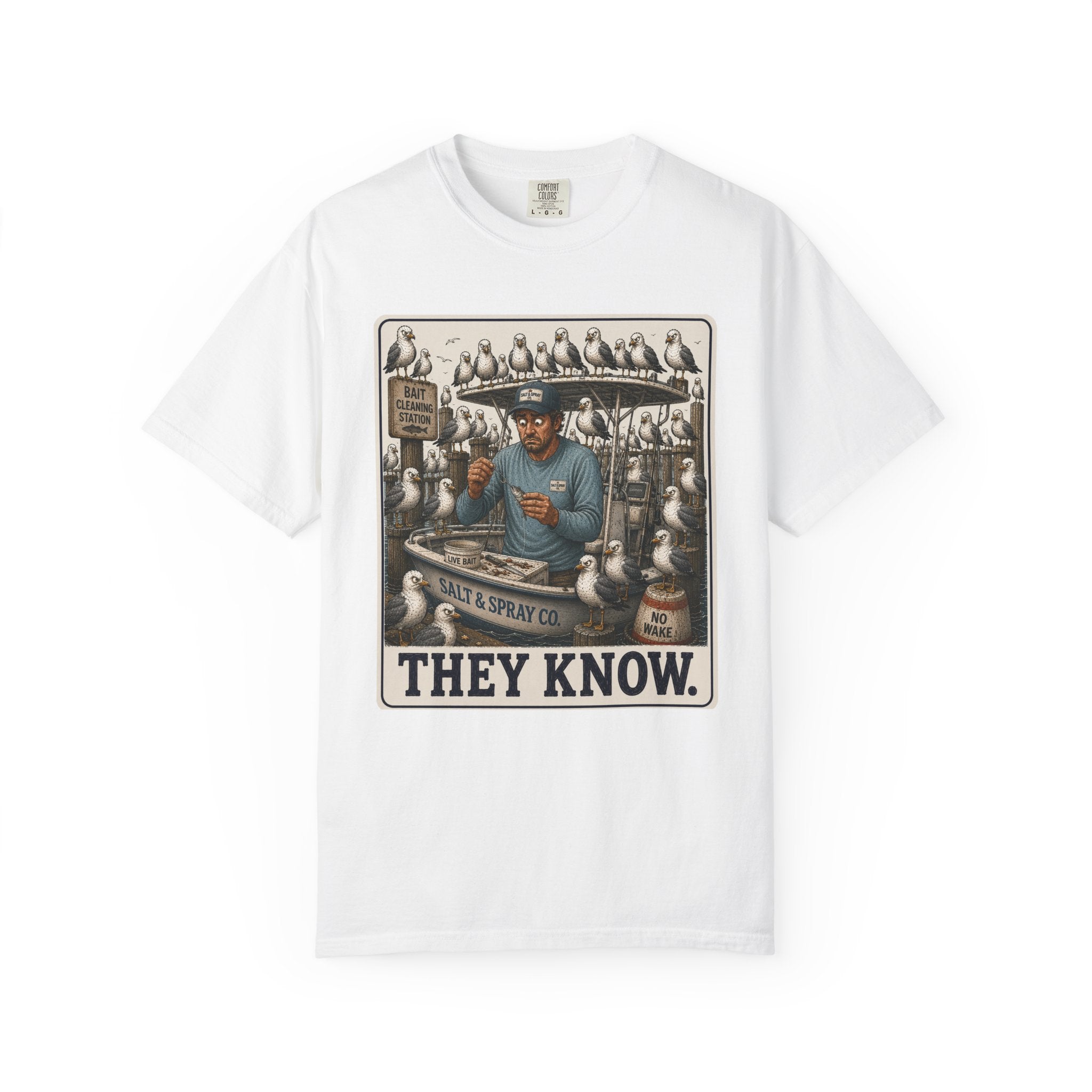 They Know Tee — Funny Seagull Surveillance T-Shirt
