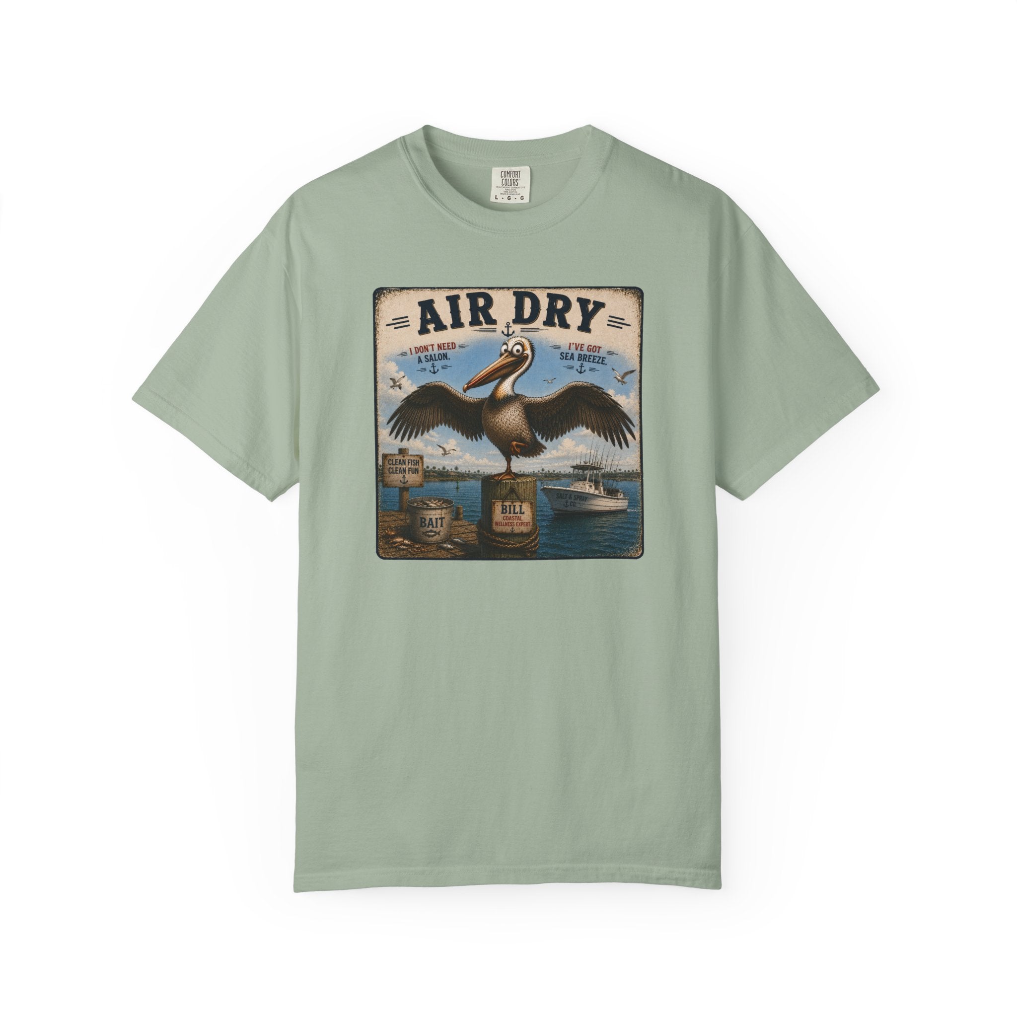 Air Dry Tee — Funny Pelican Beach Humor T-Shirt