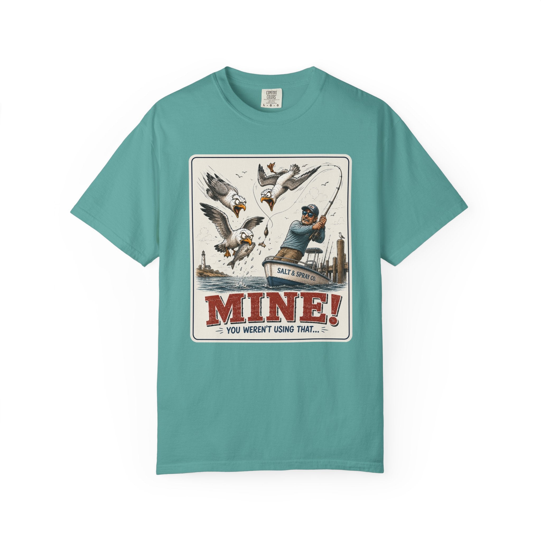 MINE Tee — Funny Seagull Stealing Fish T-Shirt
