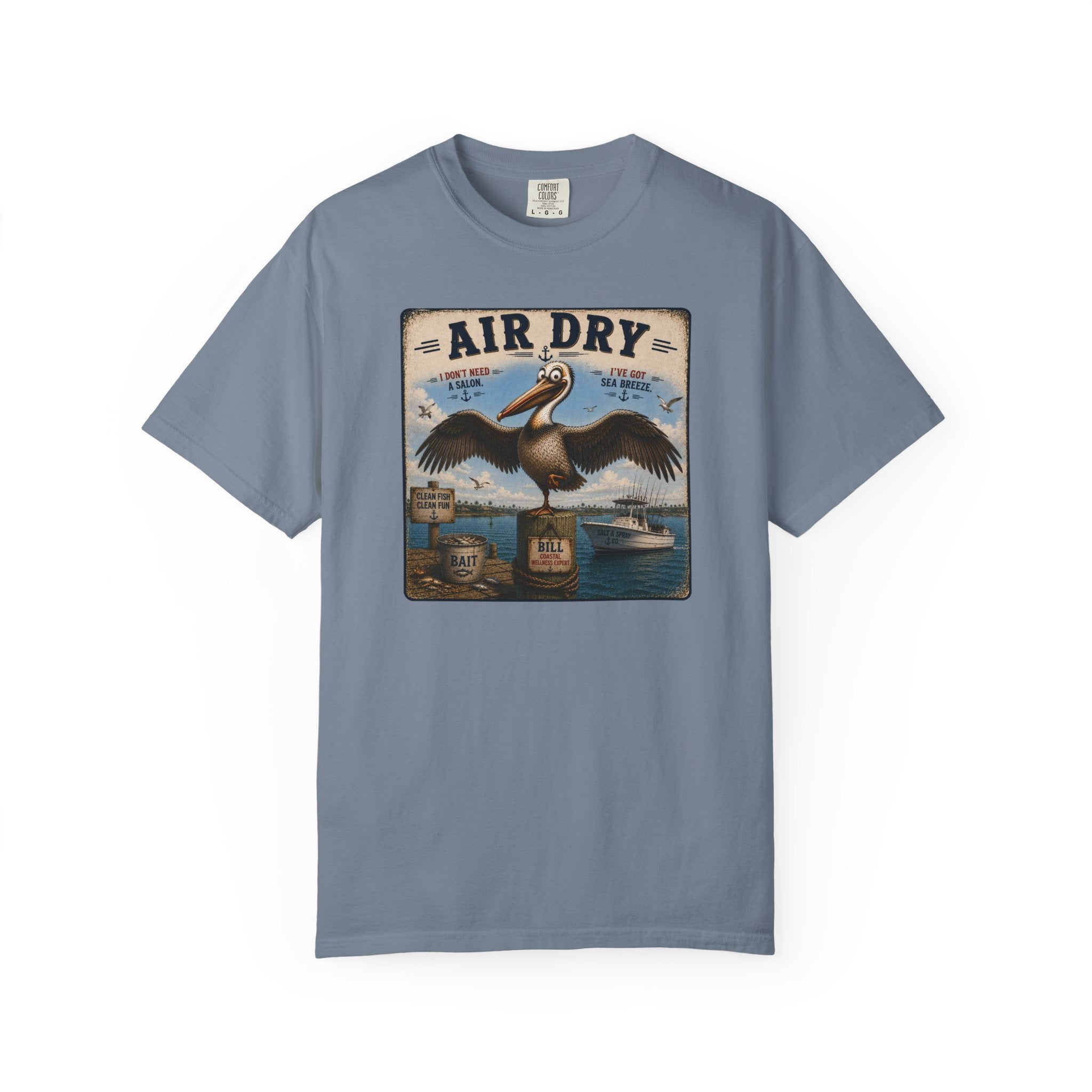 Air Dry Tee — Funny Pelican Beach Humor T-Shirt