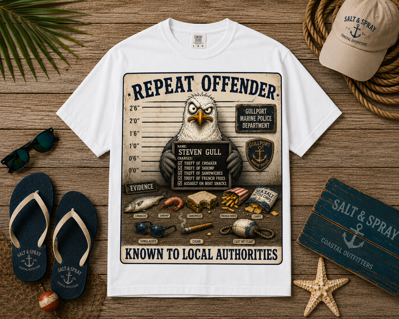 Repeat Offender Steven Gull mugshot t-shirt