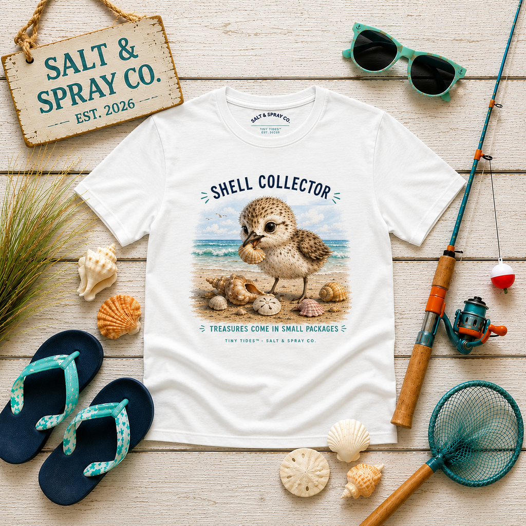 Kids Tee – Shell Collector | Tiny Tides™ Collection | Salt & Spray Co.