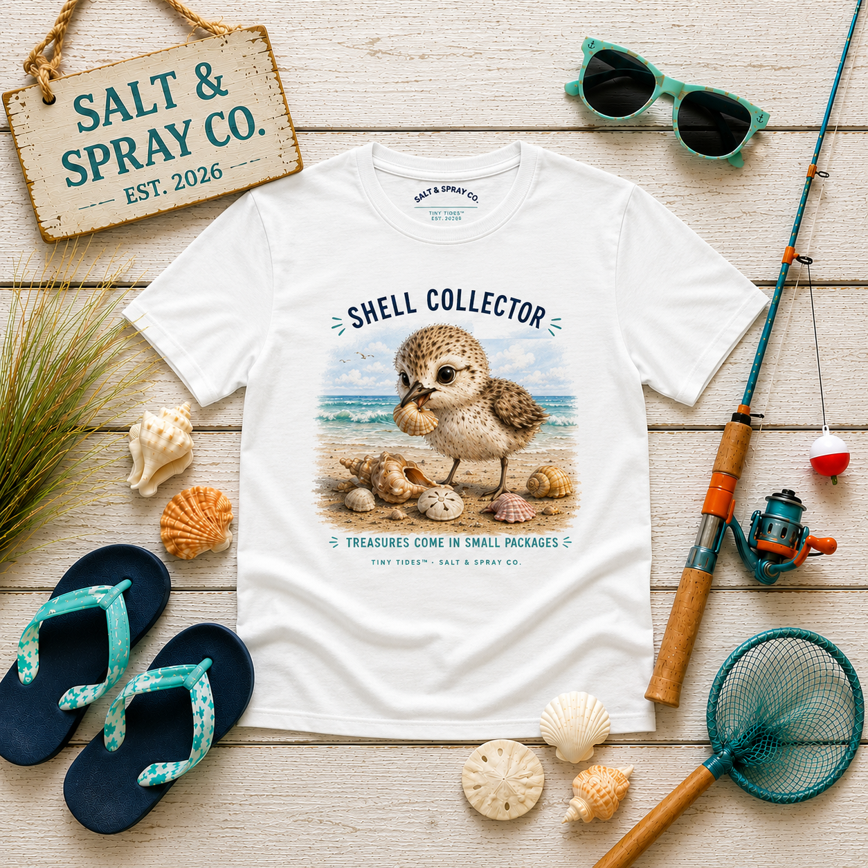Kids Tee – Shell Collector | Tiny Tides™ Collection | Salt & Spray Co.