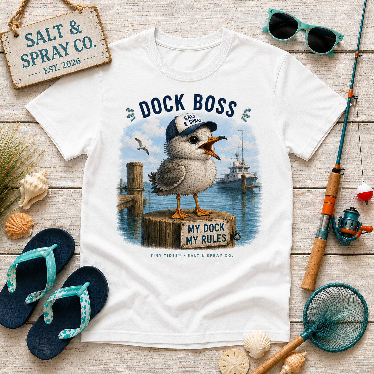 Kid Tee -- Dock Boss | Tiny Tides™ Collection | Salt & Spray Co.