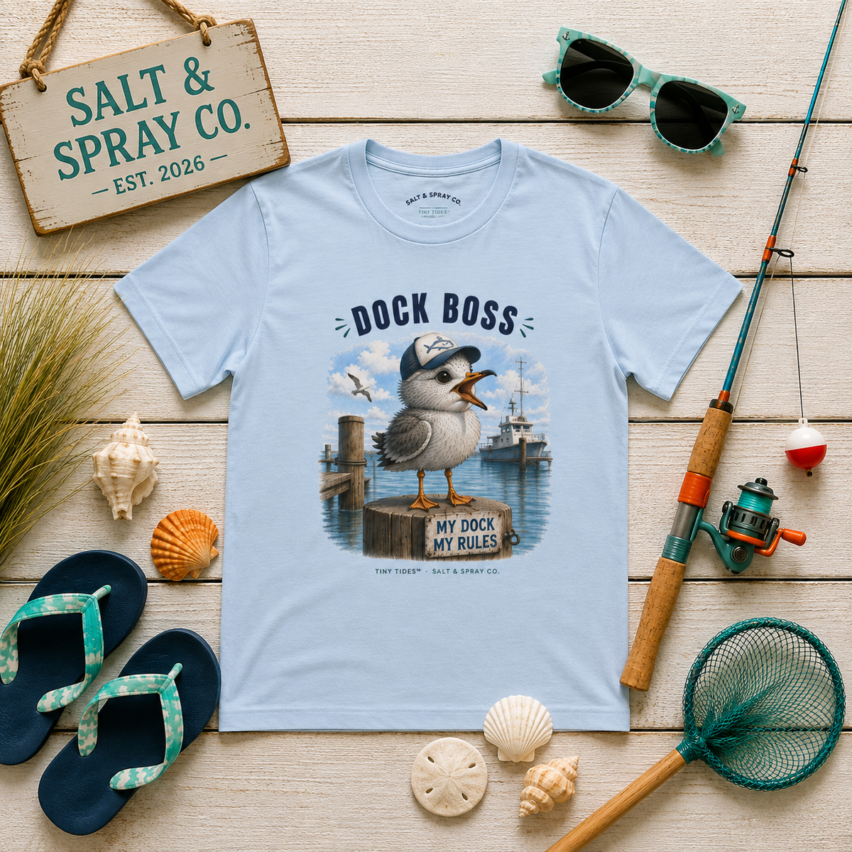 Kids Tee -- Dock Boss | Tiny Tides™ Collection | Salt & Spray Co.