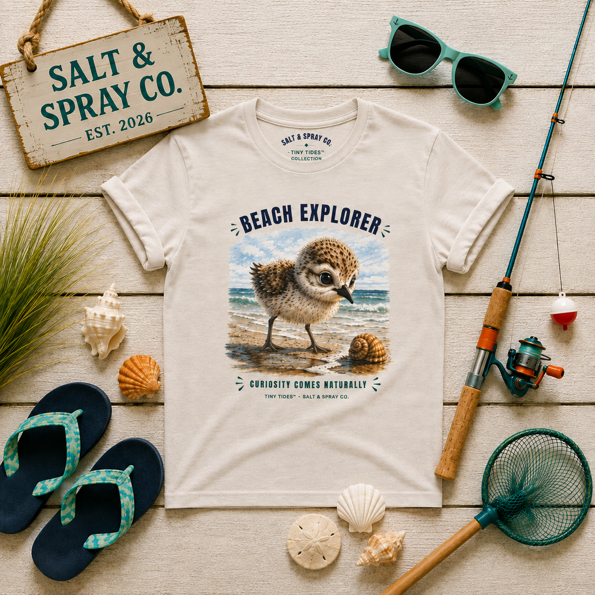 Toddler Tee – Beach Explorer | Tiny Tides™ Collection | Salt & Spray Co.