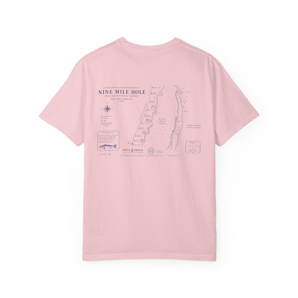 Nine Mile Hole Nautical Chart Tee — Where Silence Holds Fish