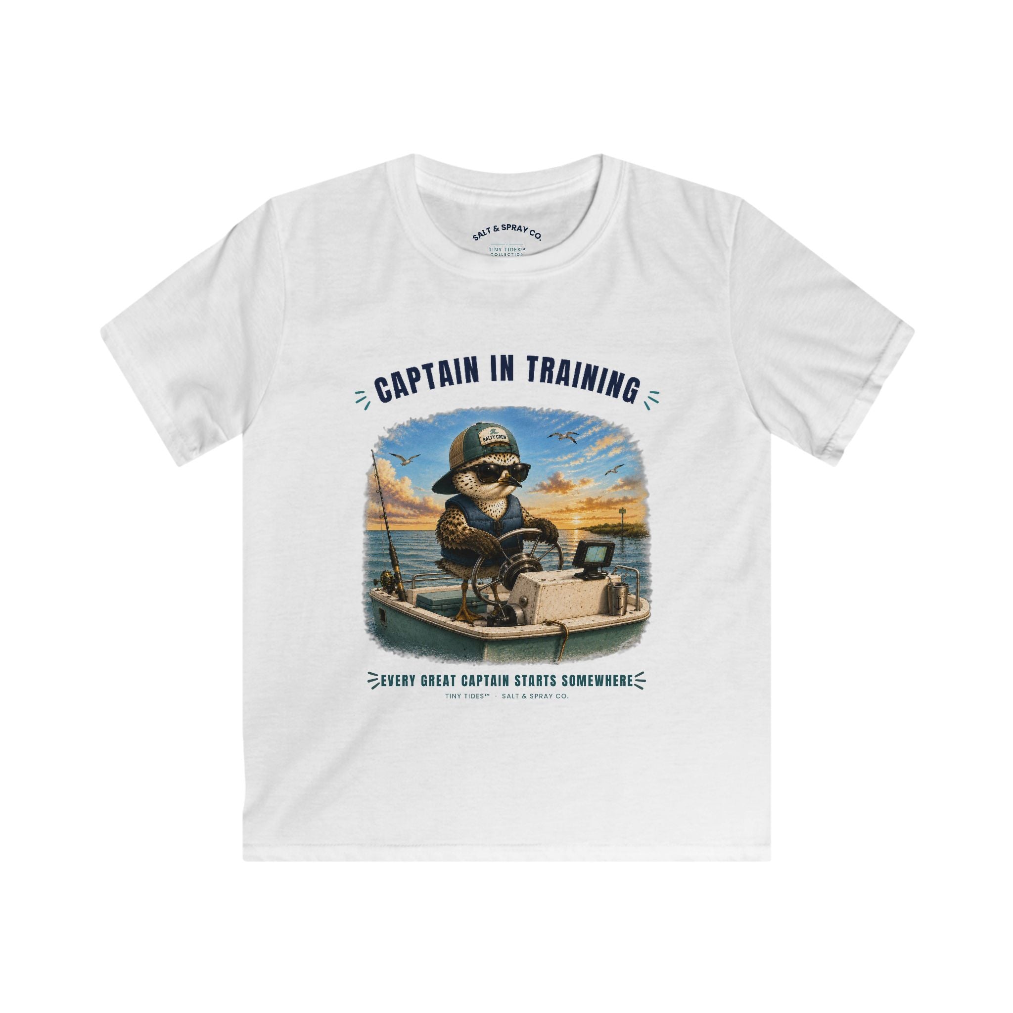 Kids Tee – Captain in Training | Tiny Tides™ Collection | Salt & Spray Co.