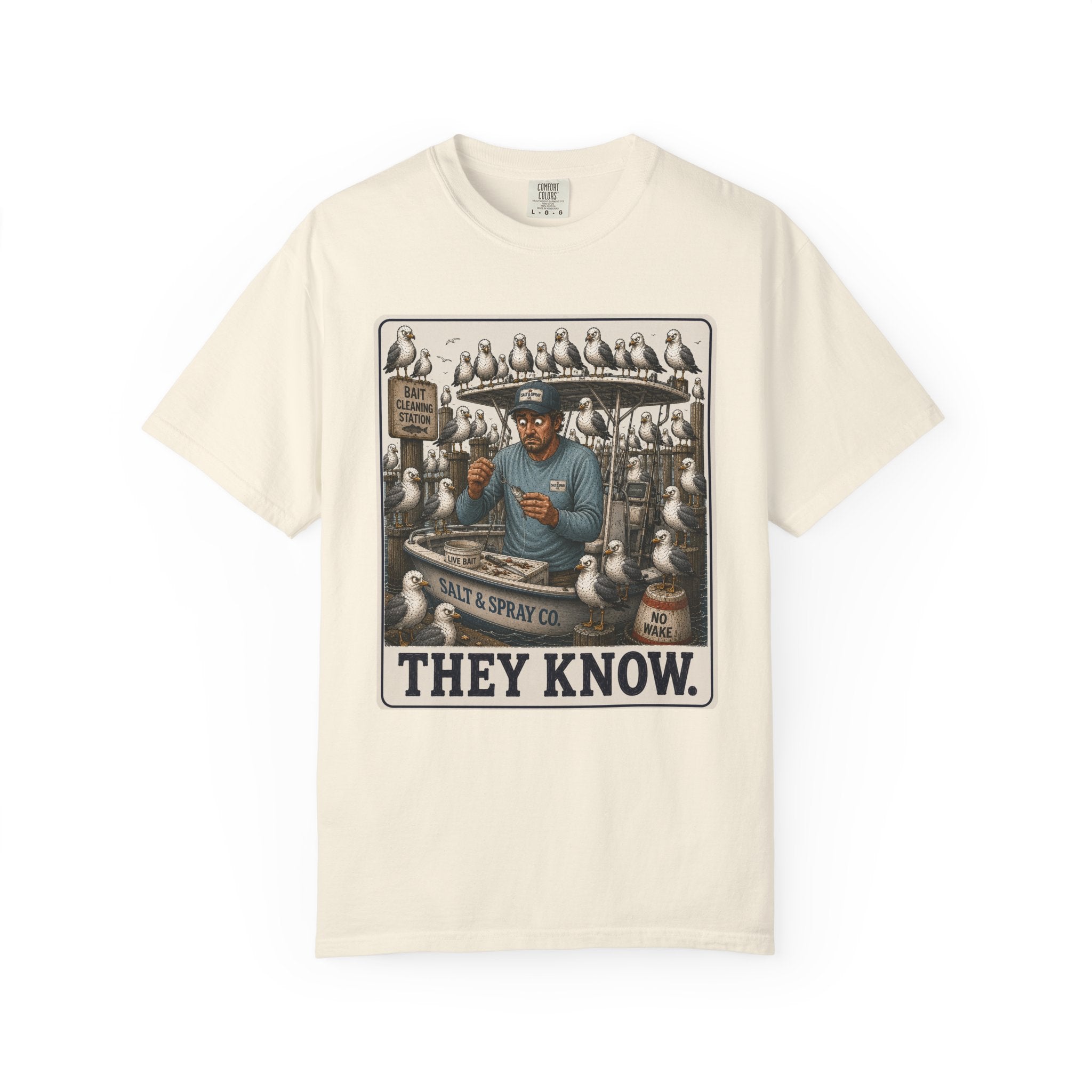 They Know Tee — Funny Seagull Surveillance T-Shirt