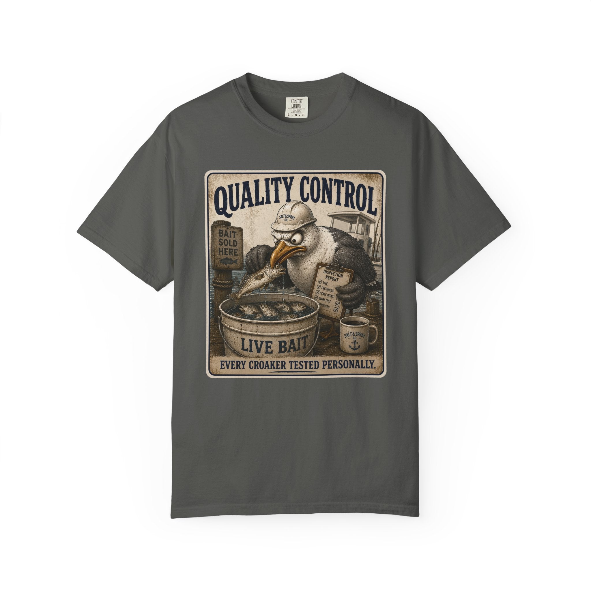 Quality Control Tee — Funny Seagull Live Bait T-Shirt