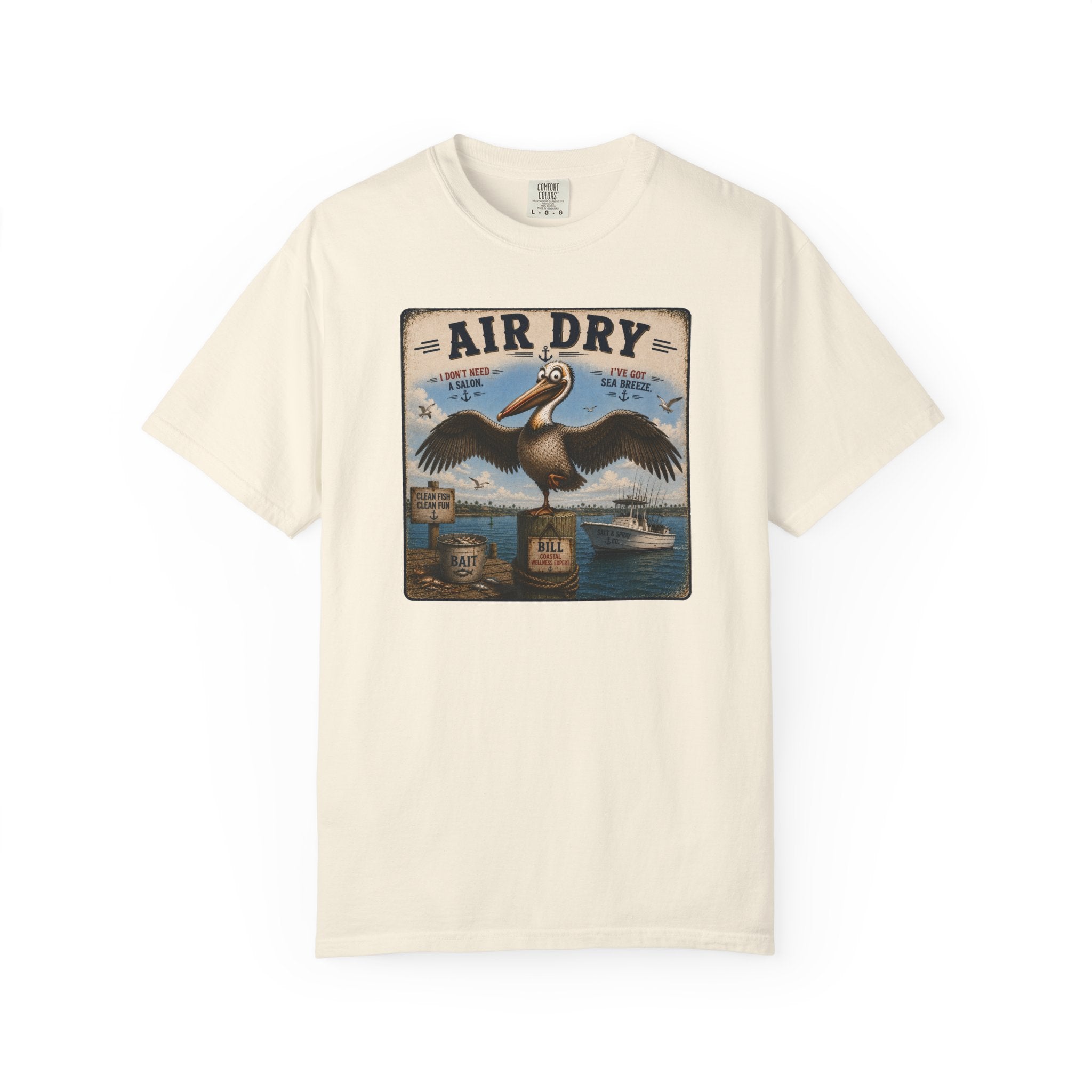 Air Dry Tee — Funny Pelican Beach Humor T-Shirt