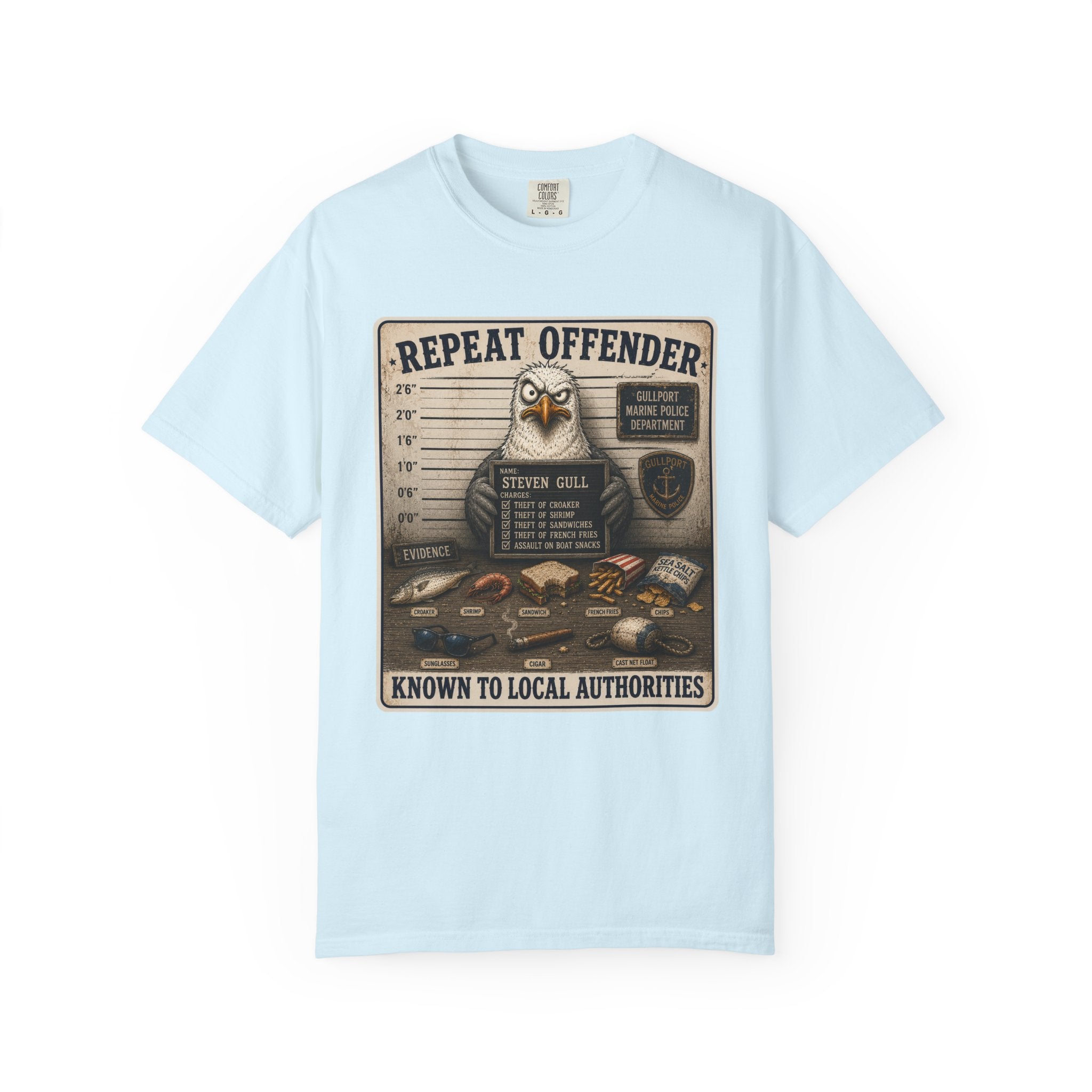 Repeat Offender Tee — Steven Gull Mugshot T-Shirt