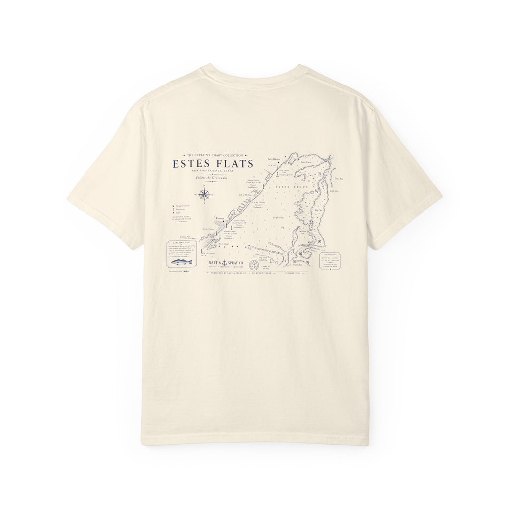 Estes Flats Nautical Chart Tee — Follow the Grass Line
