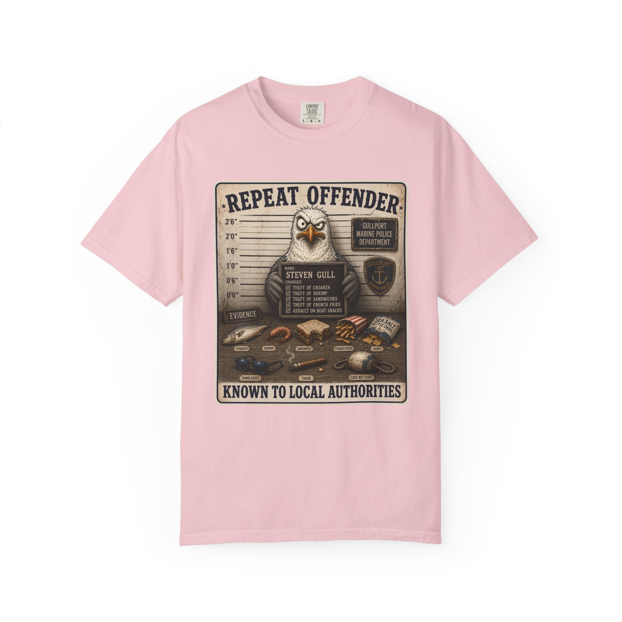 Repeat Offender Tee — Steven Gull Mugshot T-Shirt