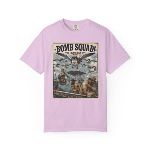 Bomb Squad Incoming Tee — Funny Seagull Fishing T-Shirt