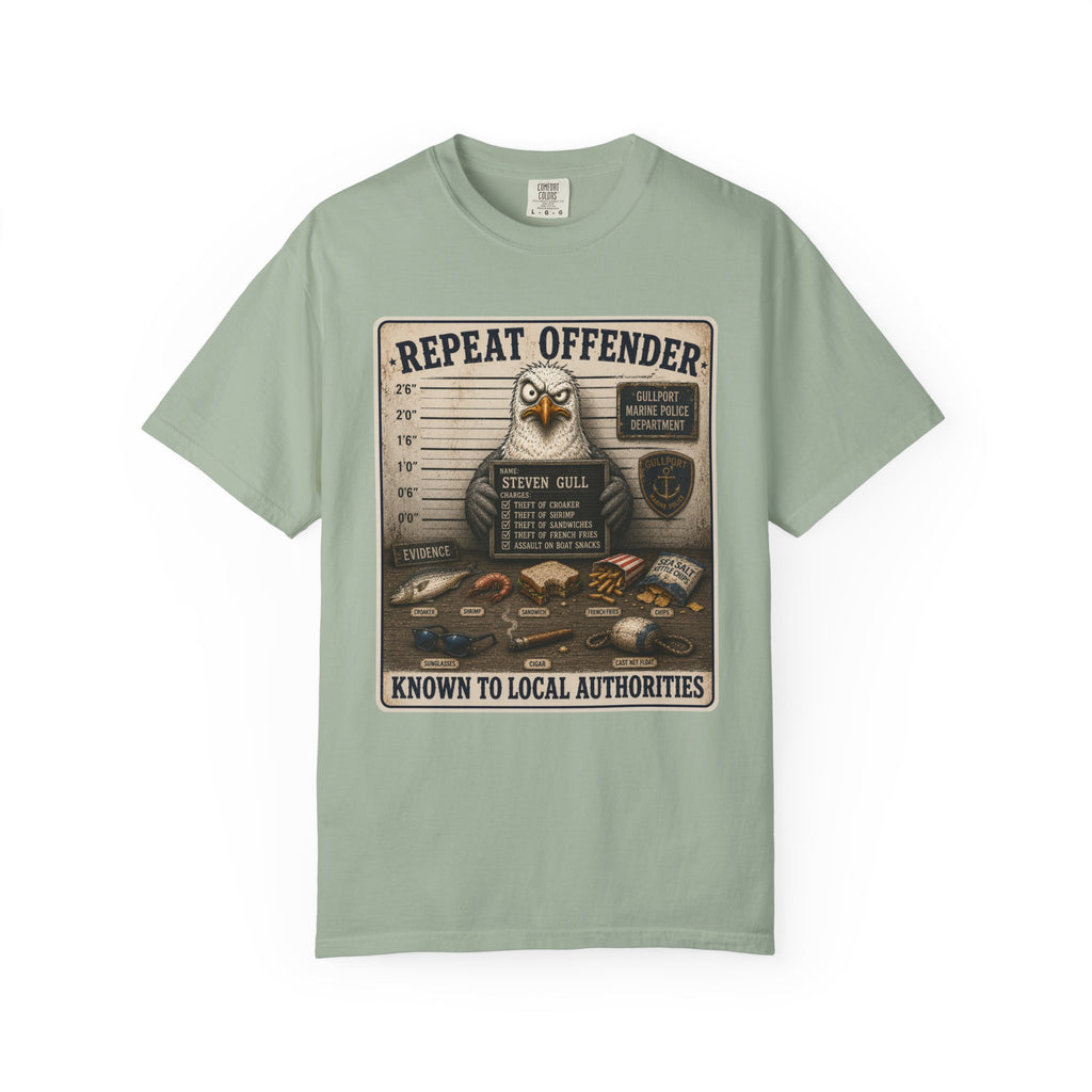Repeat Offender Tee — Steven Gull Mugshot T-Shirt