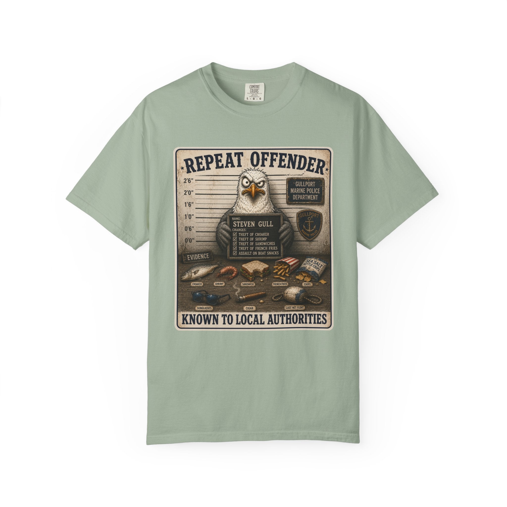 Repeat Offender Tee — Steven Gull Mugshot T-Shirt