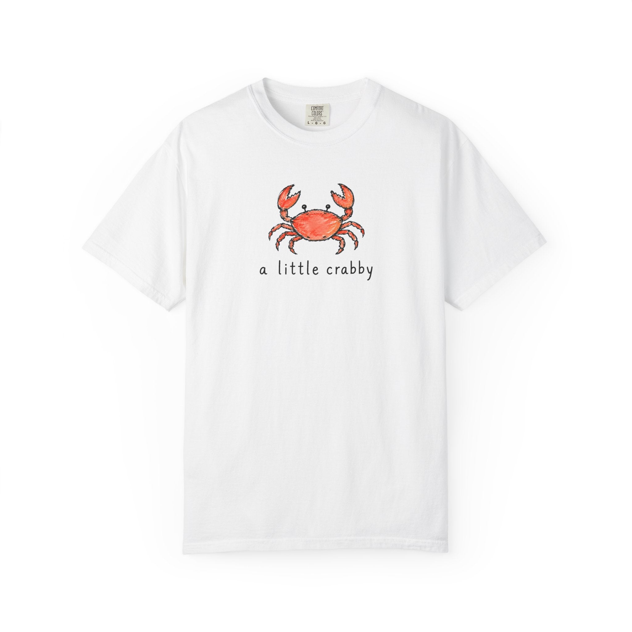 A Little Crabby Tee — Coastal Watercolor Crab T-Shirt