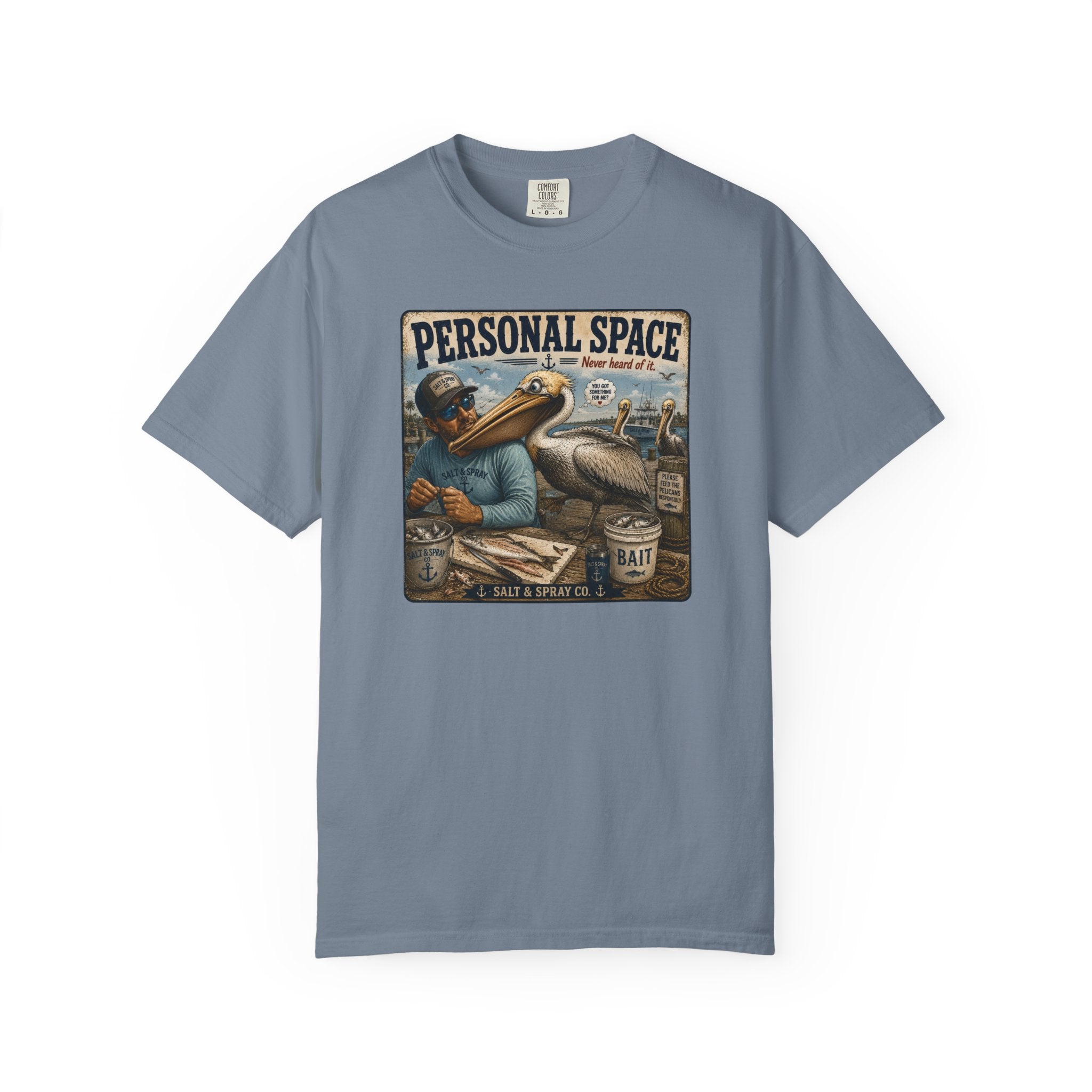 Personal Space Tee — Funny Pelican Fishing T-Shirt
